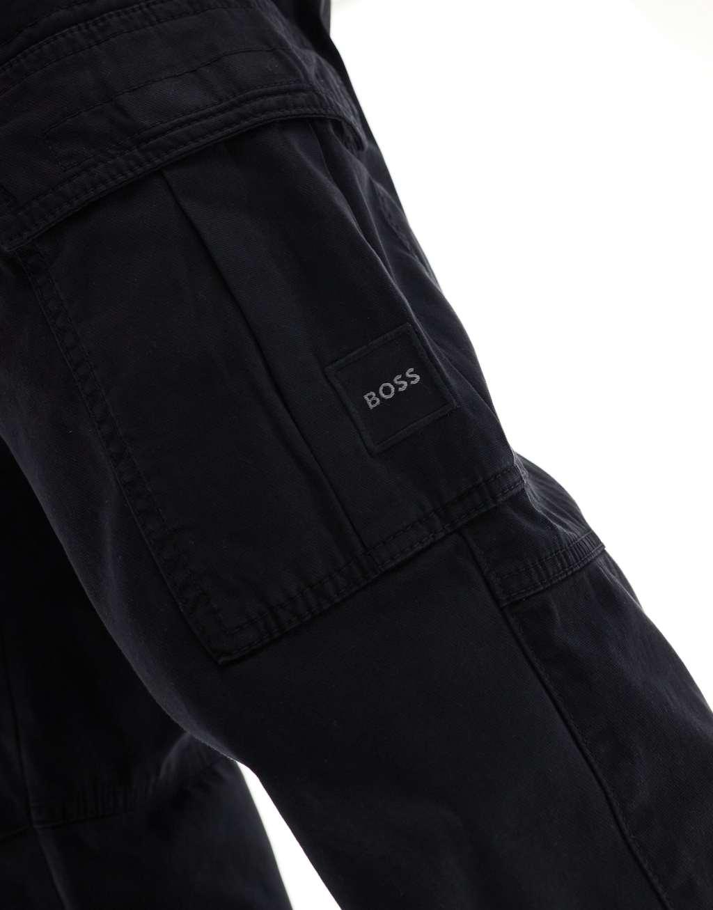 BOSS Orange Sisla cargo pants in black Product Image