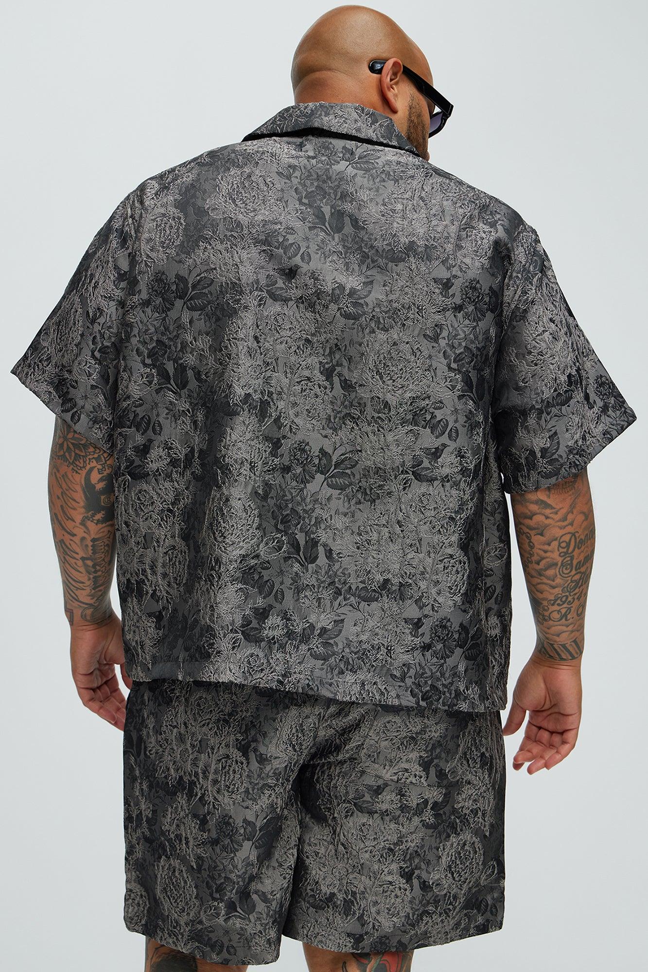 Harrison Jacquard Shirt - Charcoal Product Image