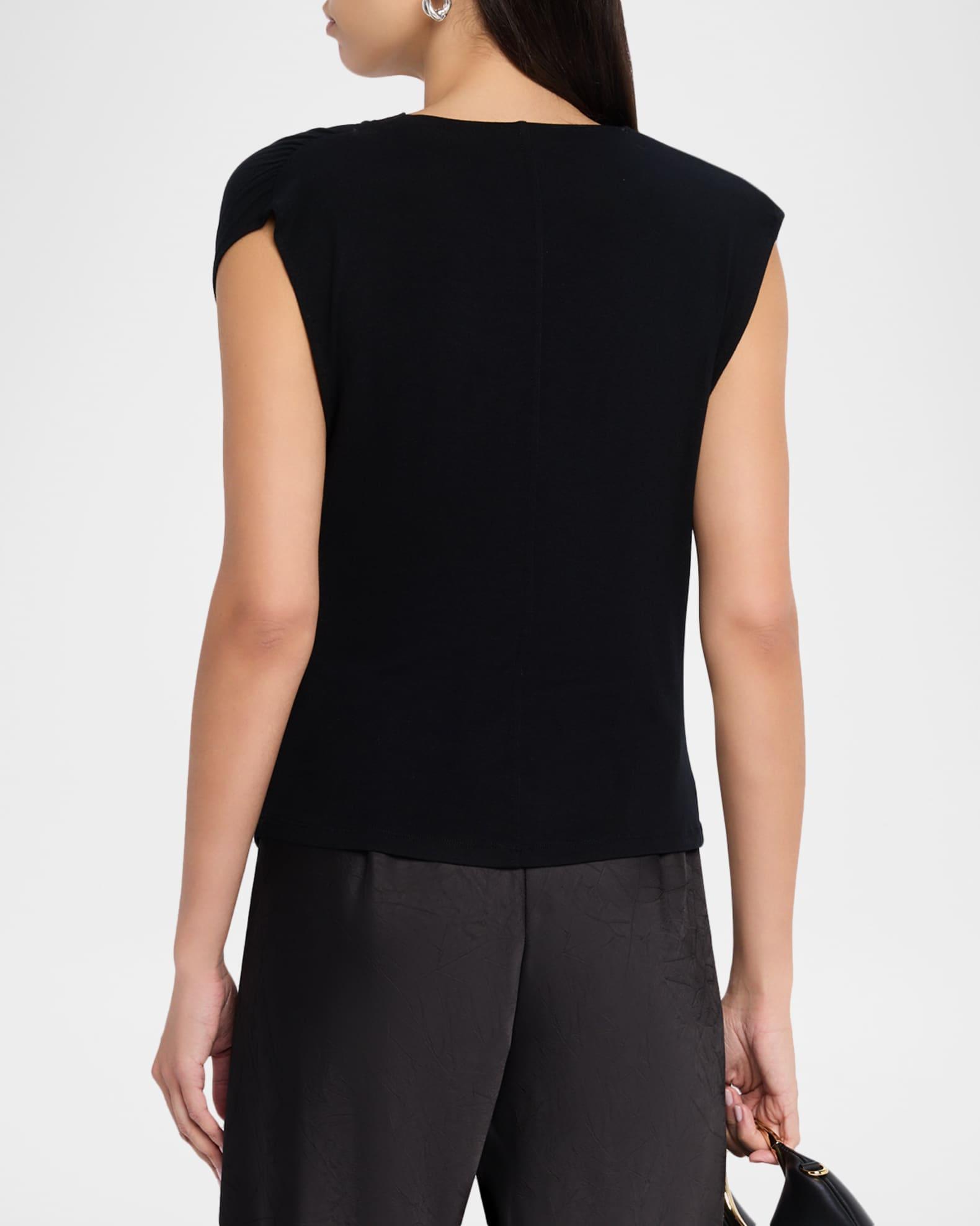 Draped Cowl-Neck Top  Product Image