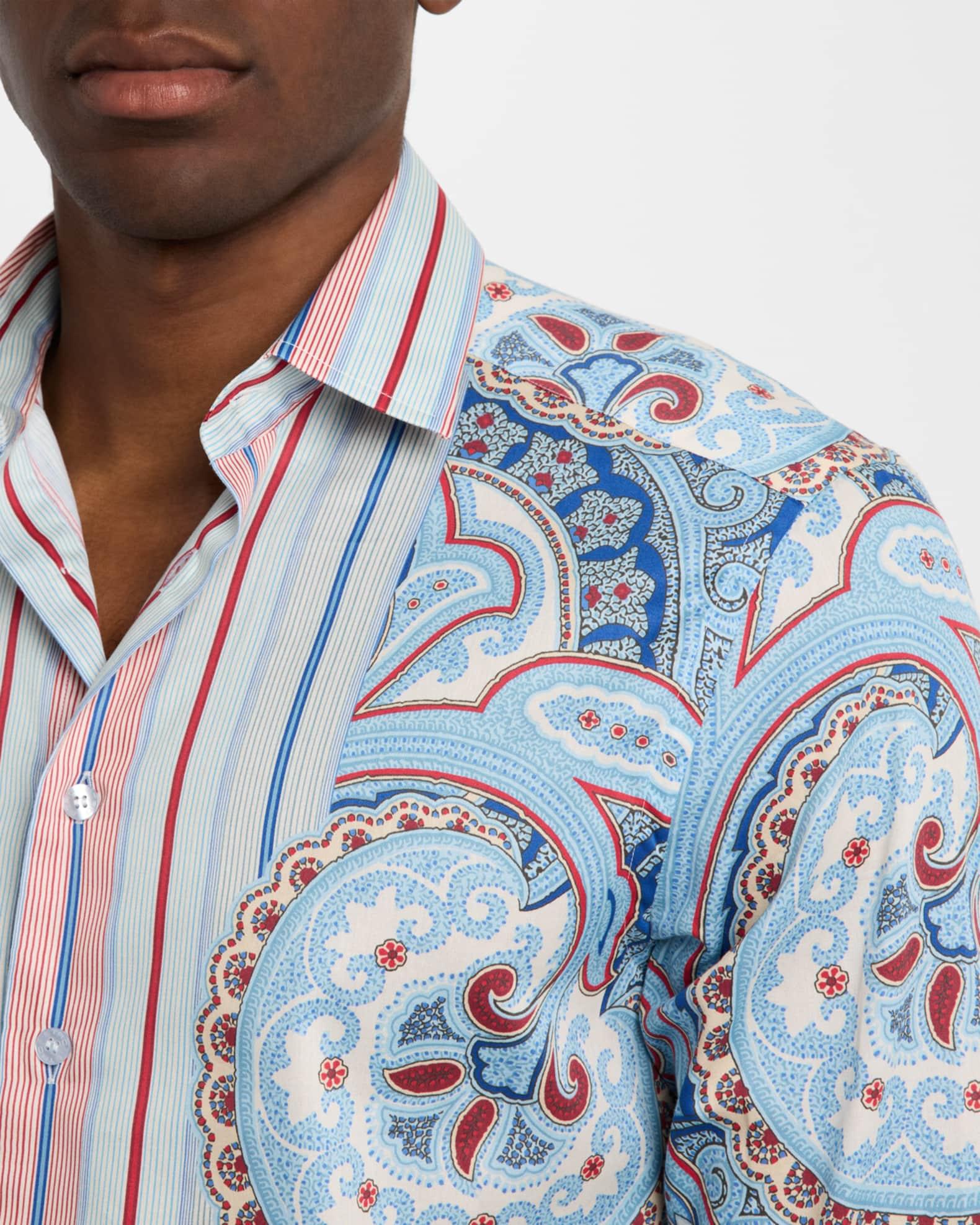 Men's Paisley Stripes Sport Shirt Product Image