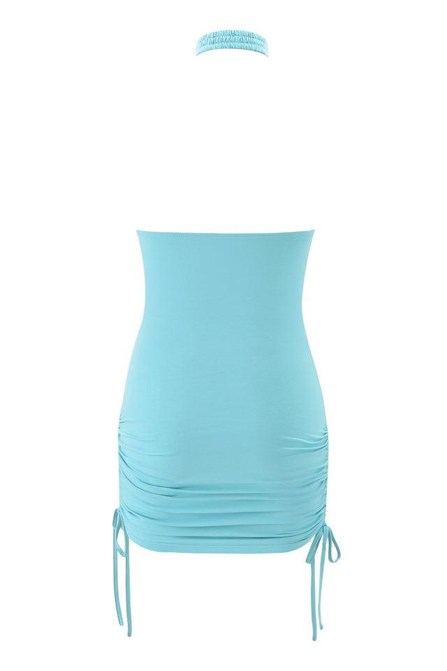 ROWAN MINI DRESS - TEAL Product Image