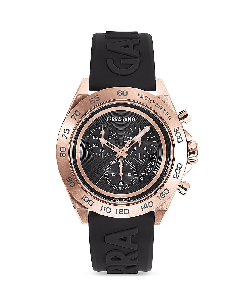 Mens Urban Chrono IP Gunmetal & Silicone Strap Watch Product Image