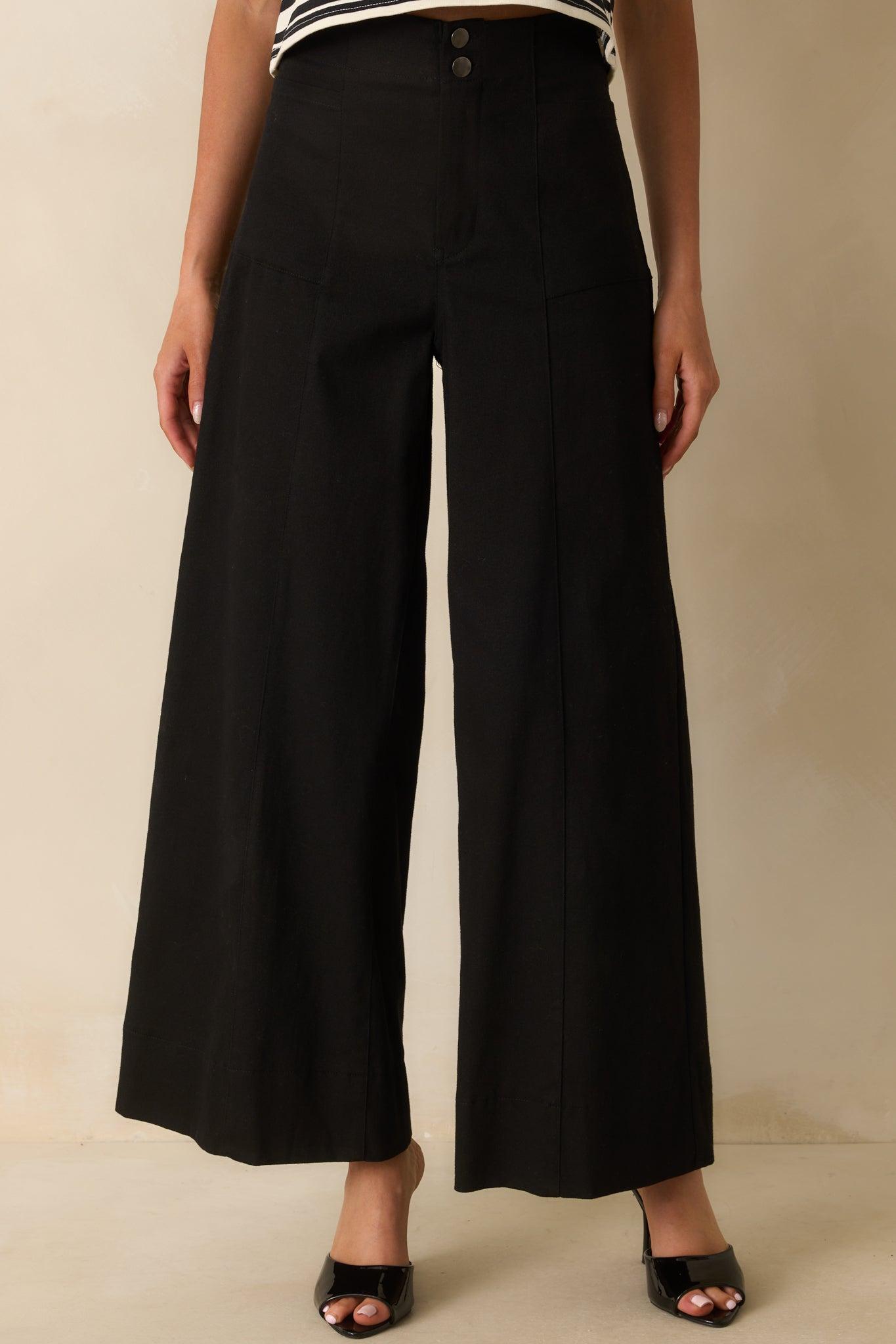 Daylight Glimmer Black Wide Leg Pants Product Image