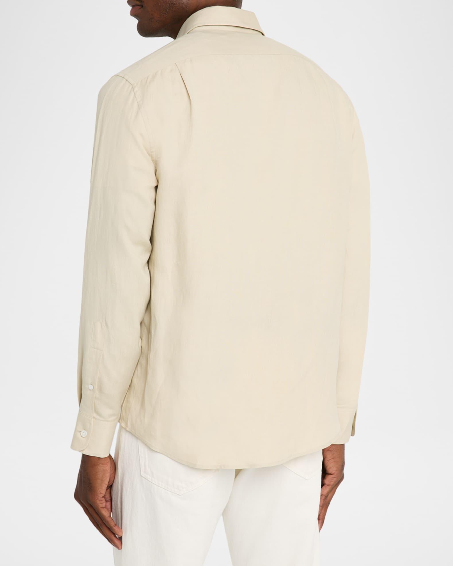 Men's Silk and Linen Button-Down Shirt Product Image