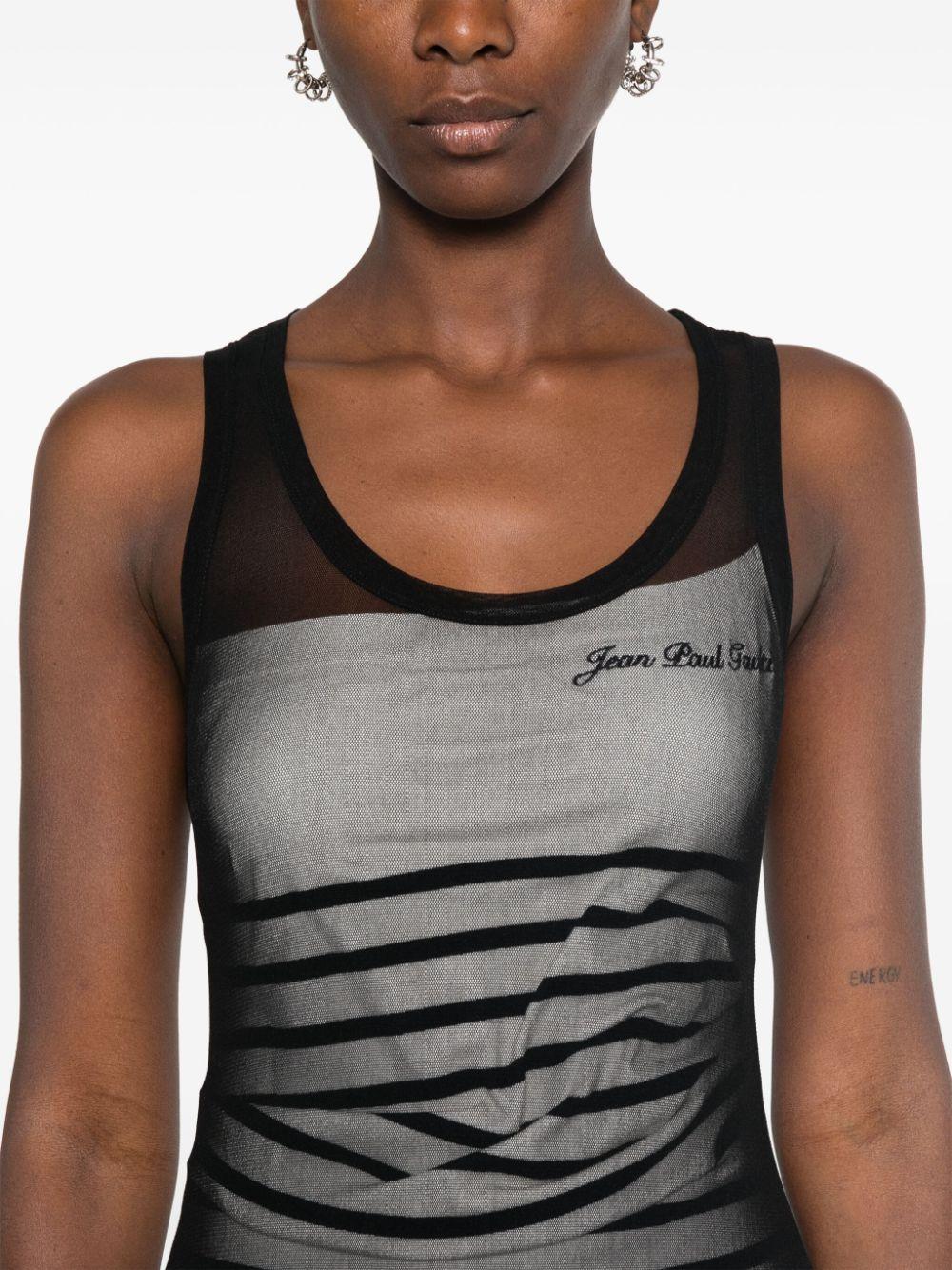 Black & Navy 'The Bi-Material Marinière' Maxi Dress Product Image