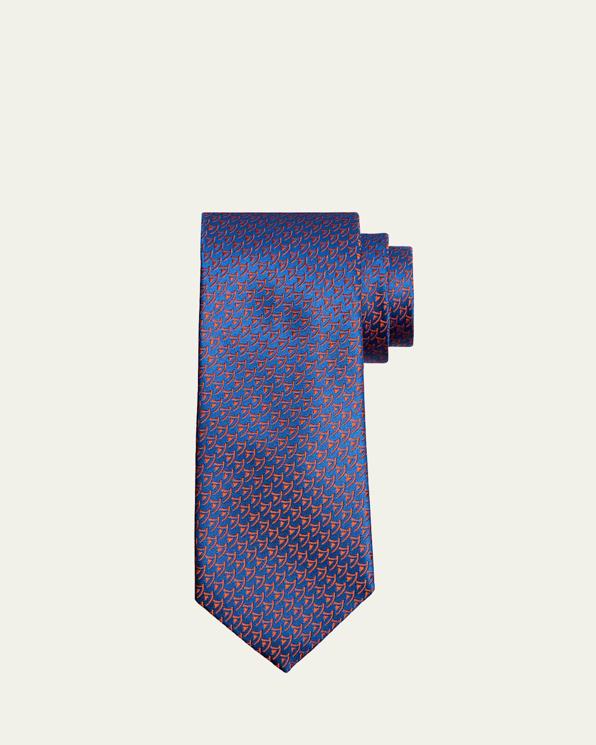 Mens Sailboat Woven Silk Tie Product Image