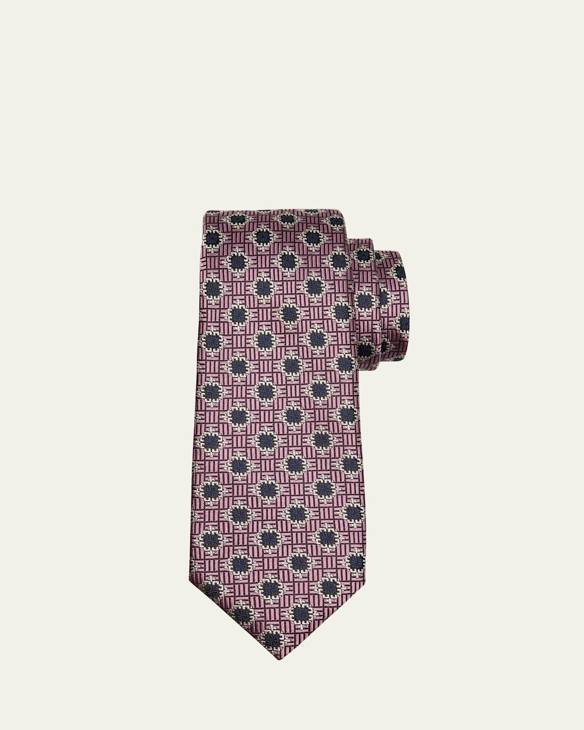 Mens Cinque Pieghe Medallion Silk Tie Product Image