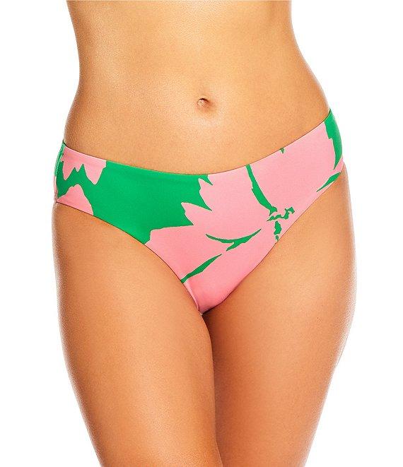 Antonio Melani Mandarin Blooms Bonded Ruffle One Shoulder Swim Top Product Image