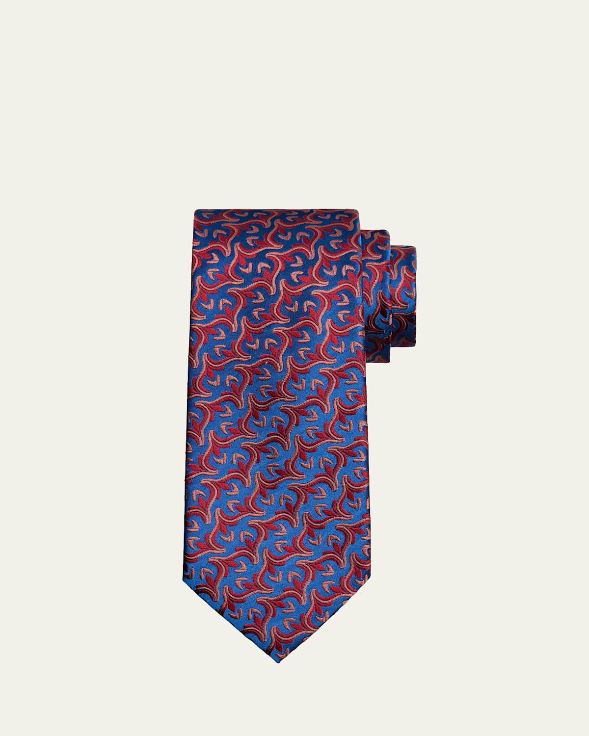 Mens Woven Vine Silk Tie Product Image