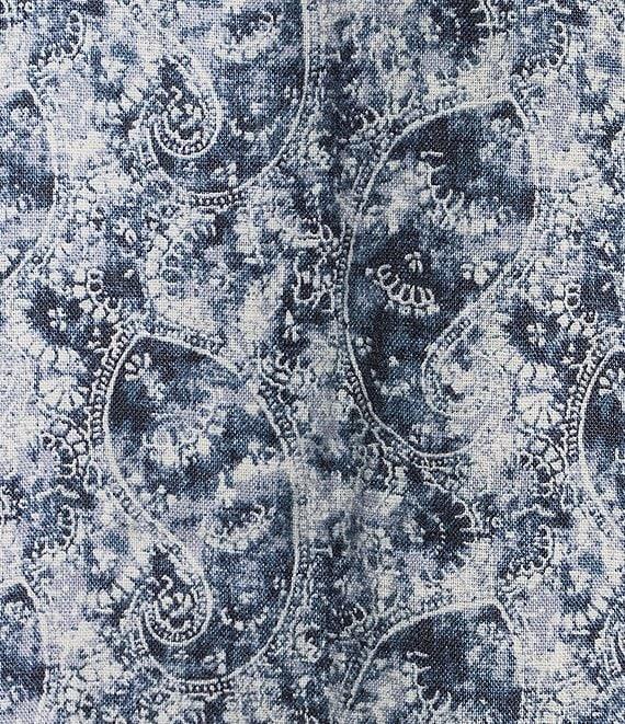 Cremieux Blue Label French Linen Paisley Print Short Sleeve Woven Shirt Product Image