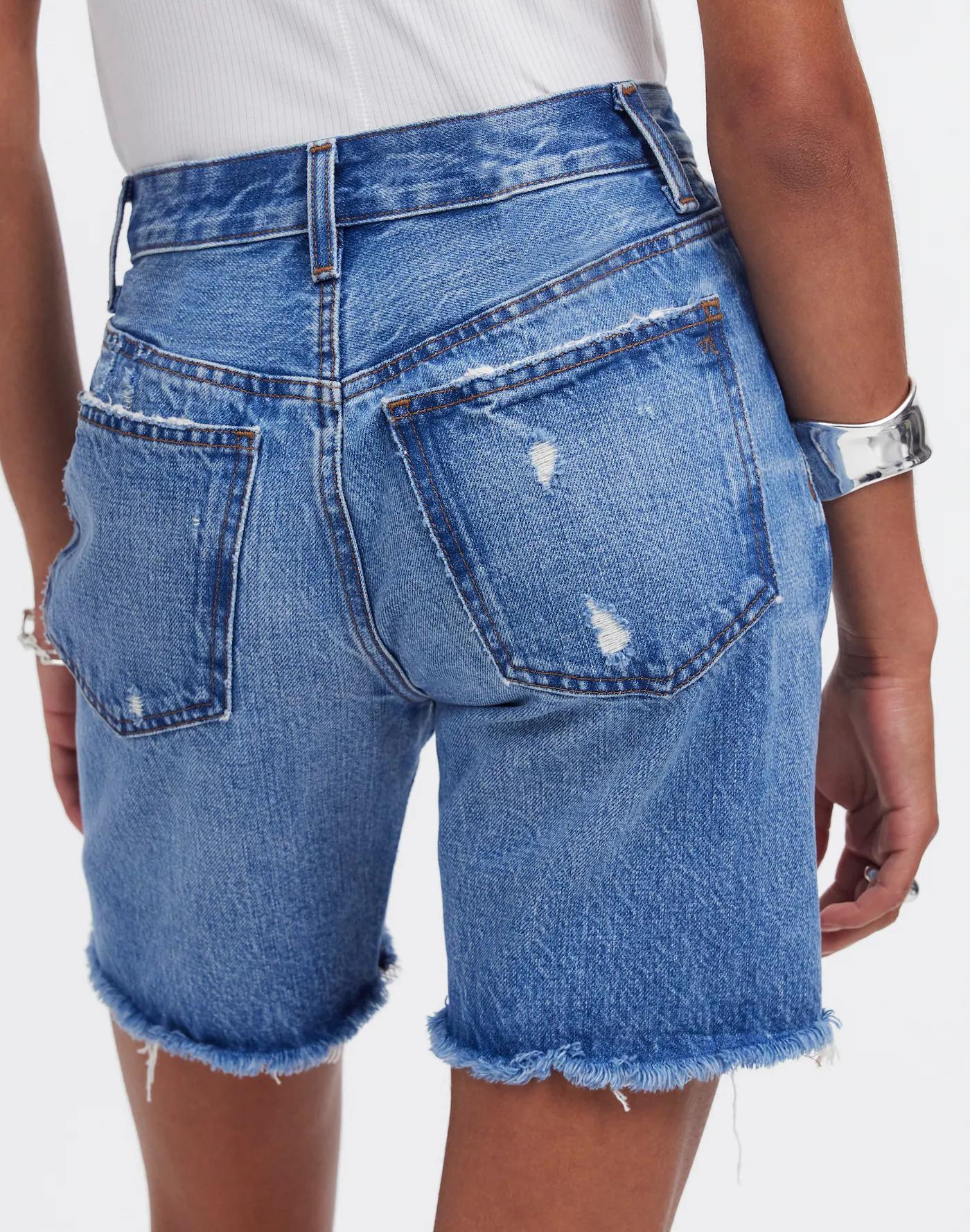Long Denim Shorts in Pedersen Wash Product Image