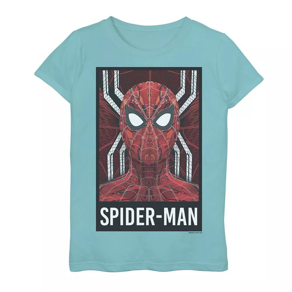Girls 7-16 Marvel Spider-Man Far From Home Poster Design Tee, Girl's, Size: Medium, Tahi Blue Product Image