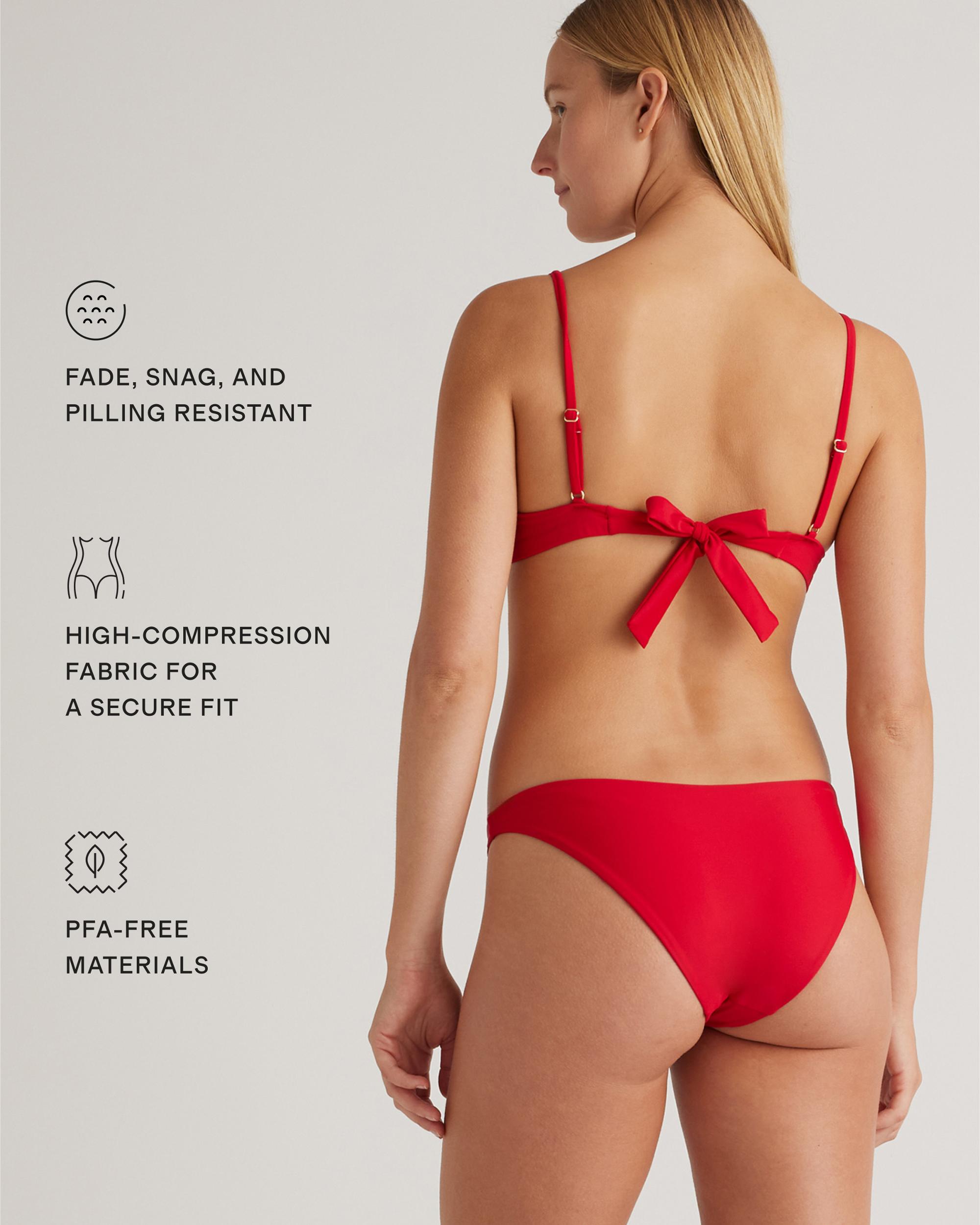 Quince | Women's Italian Scoop Neck Bikini Top 78% Recycled Polyamide, 22% Spandex Product Image