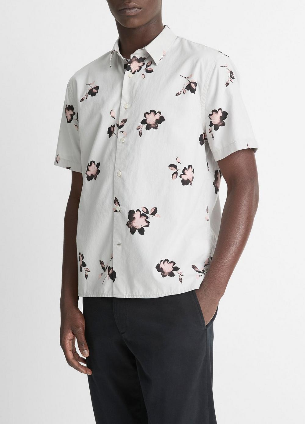 Cascading Floral Short-Sleeve Shirt Product Image