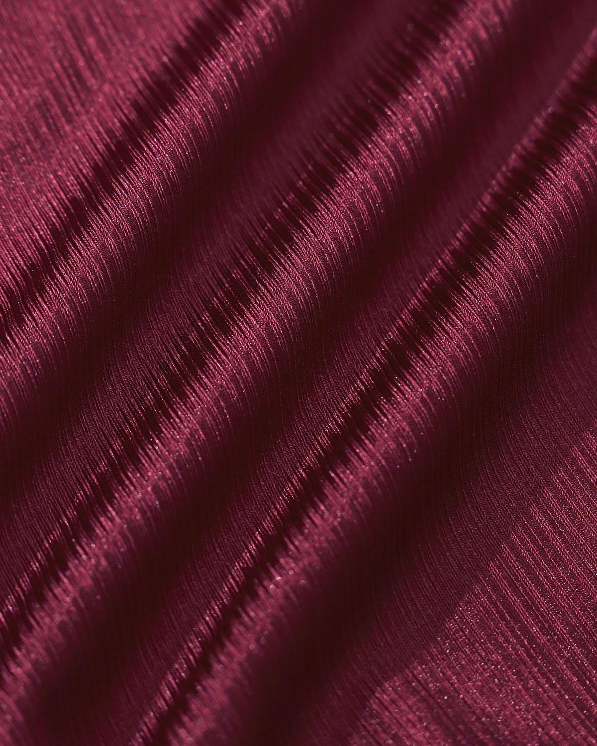 Burgundy Glitter One-Strap Cutout Swimsuit Product Image