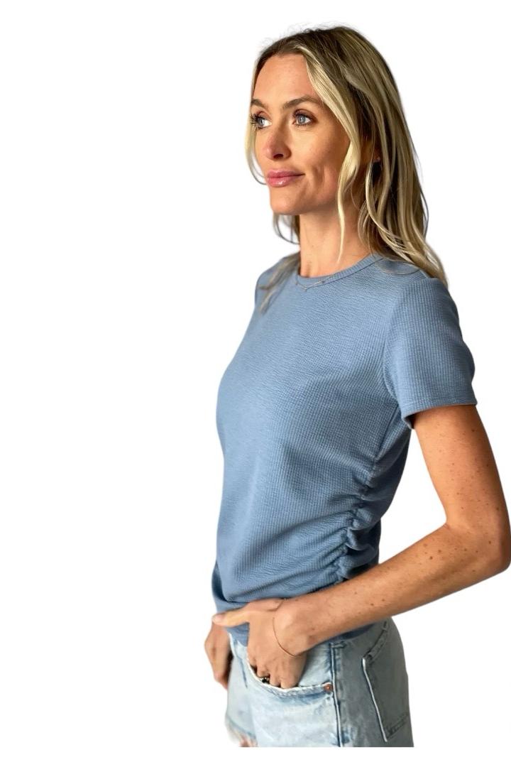 Maddy Ribbed Ruched Top Product Image