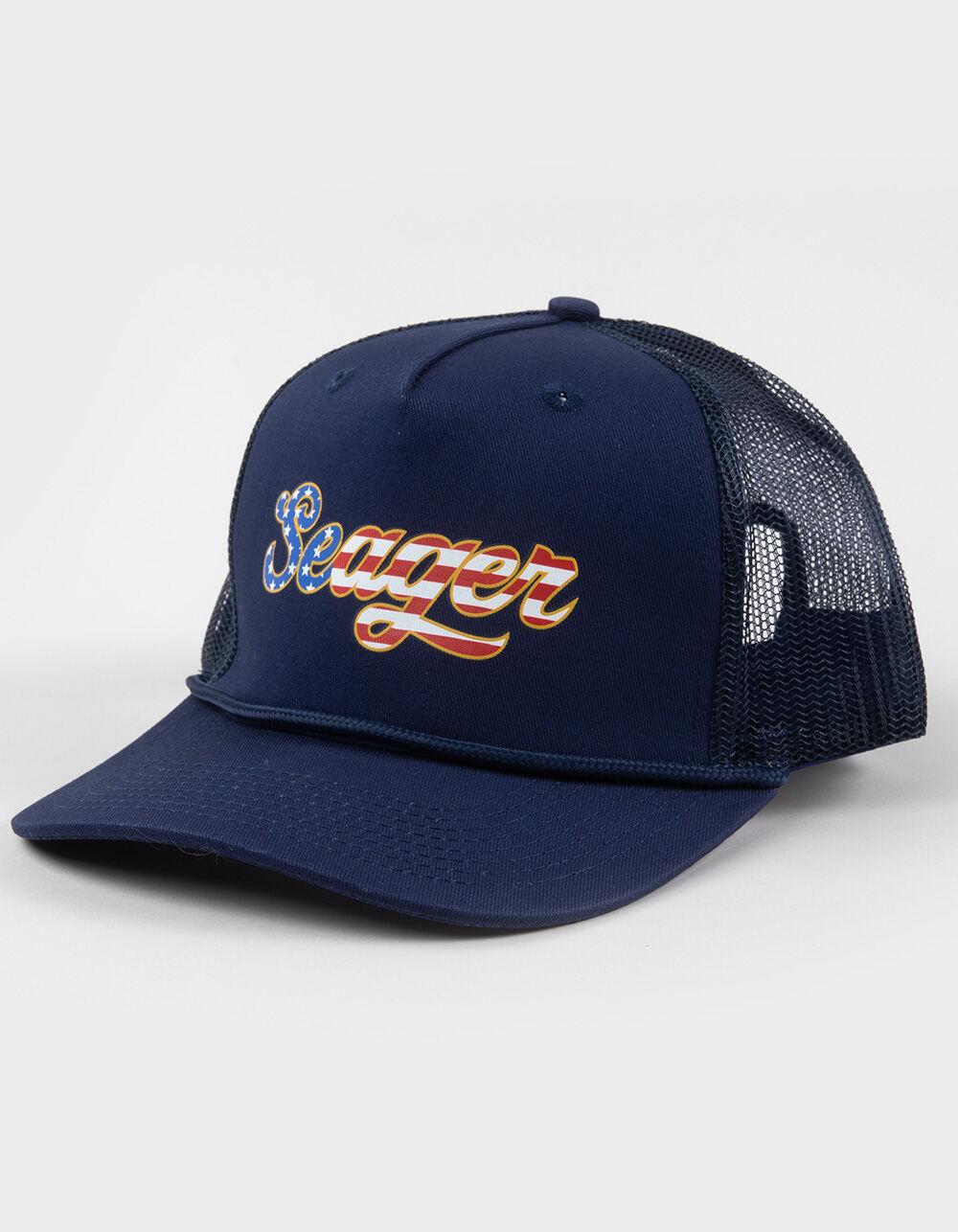 SEAGER Big USA Trucker Hat - BLUE Product Image