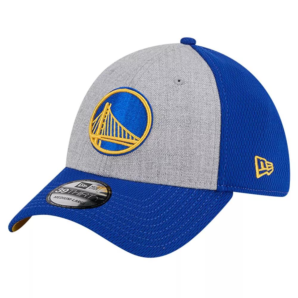 Men's New Era Heather Gray/Royal Golden State Warriors Two-Tone 39THIRTY Flex Hat, Size: Medium/Large, Grey Product Image