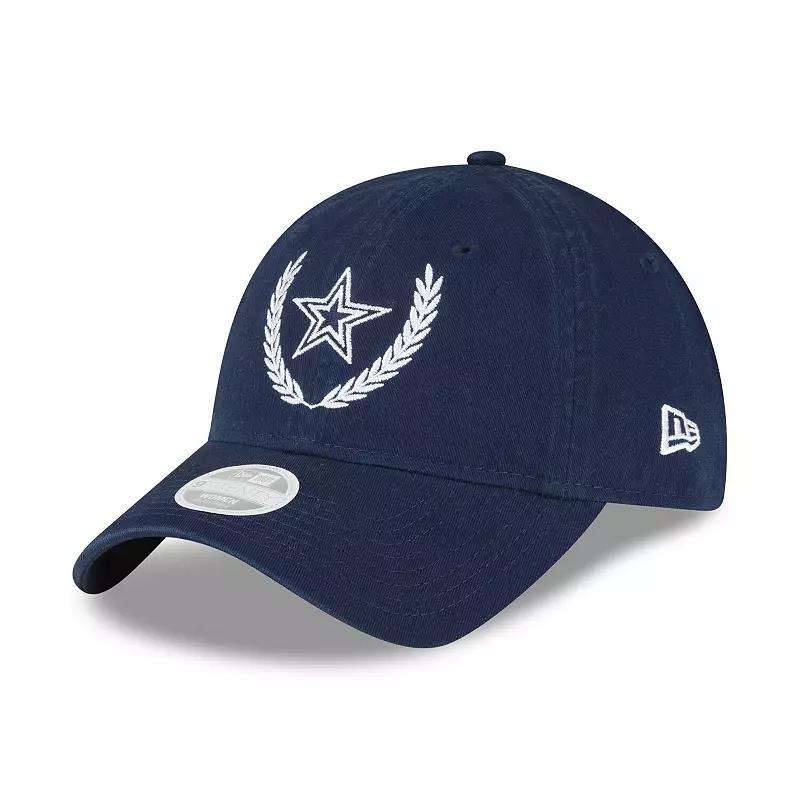 Women's New Era Navy Dallas Cowboys Leaves 9TWENTY Adjustable Hat, Blue Product Image