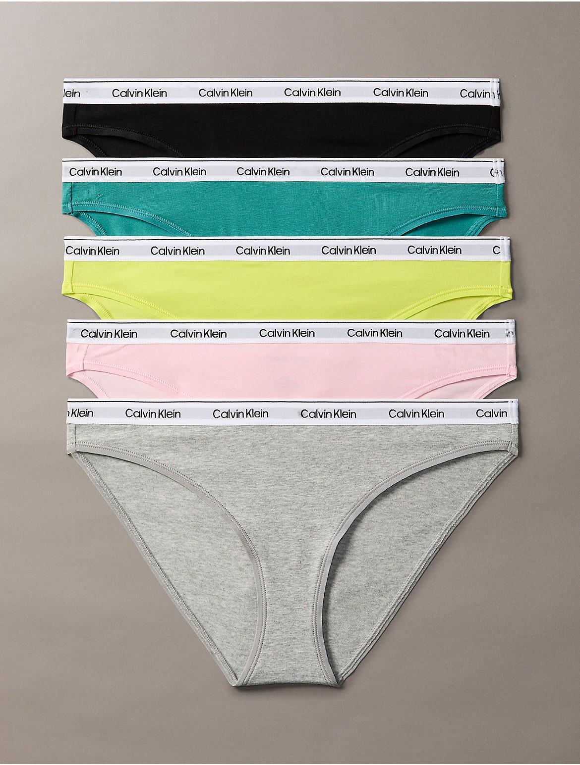 Calvin Klein Womens Modern Logo 5-Pack Low Rise Bikini Product Image