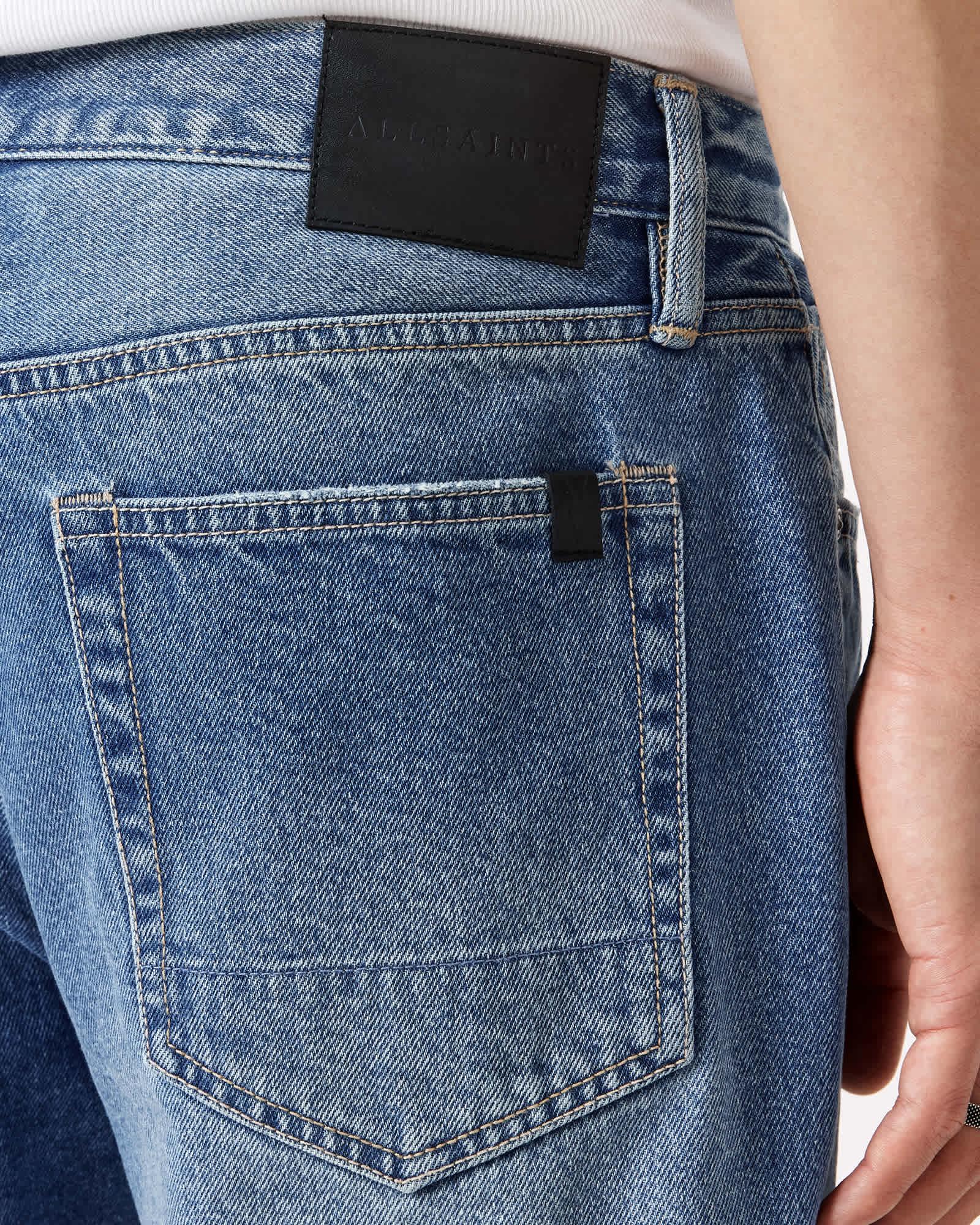 Reid Straight Fit Jeans Washed Indigo | ALLSAINTS US Product Image