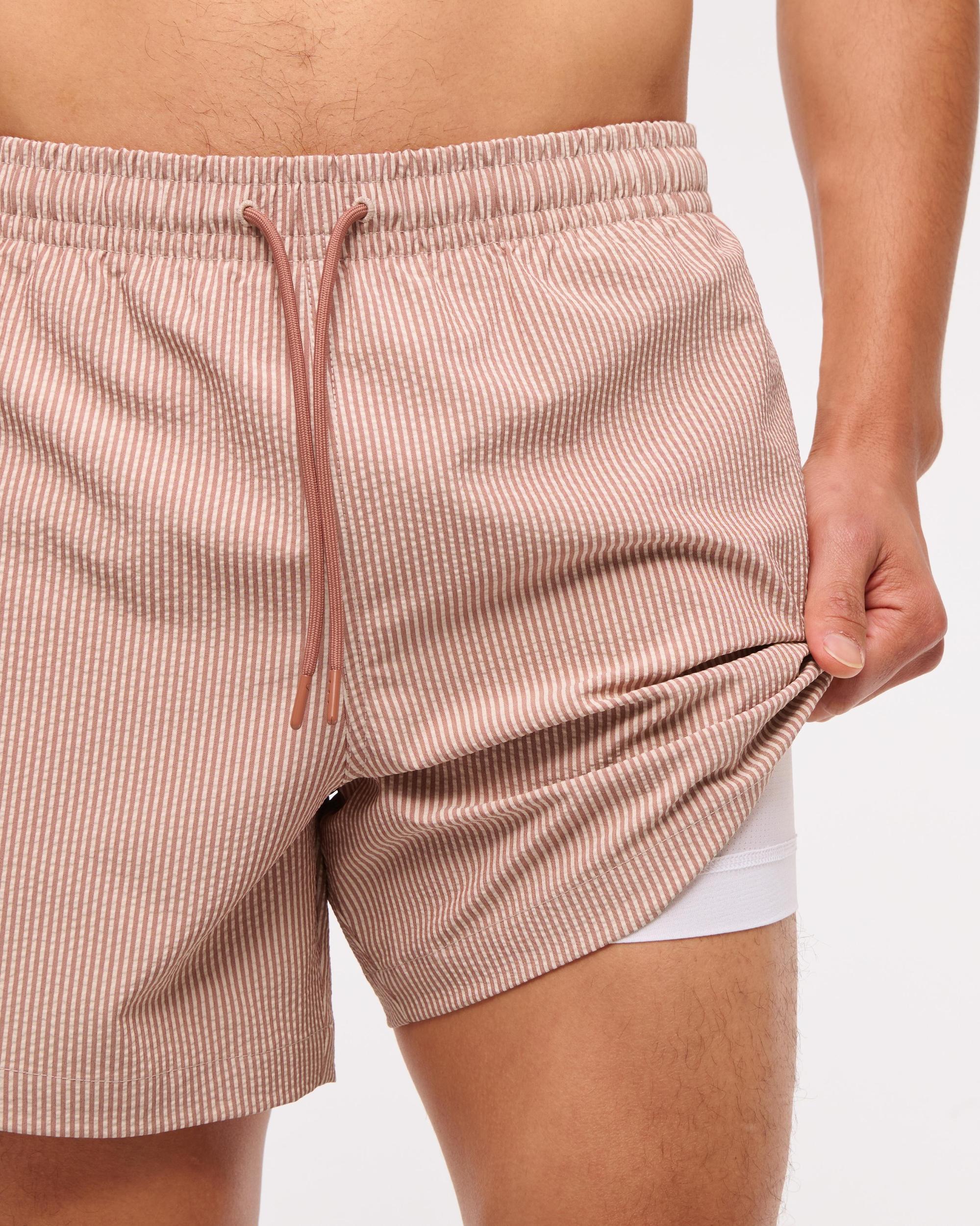 Pull-On Micro-Seersucker Swim Trunk Product Image