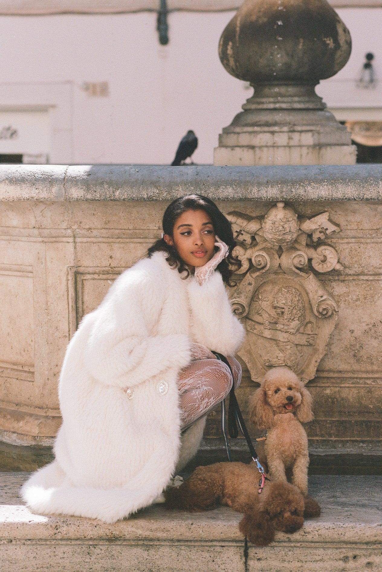 Marisa Fur Coat (White) Product Image