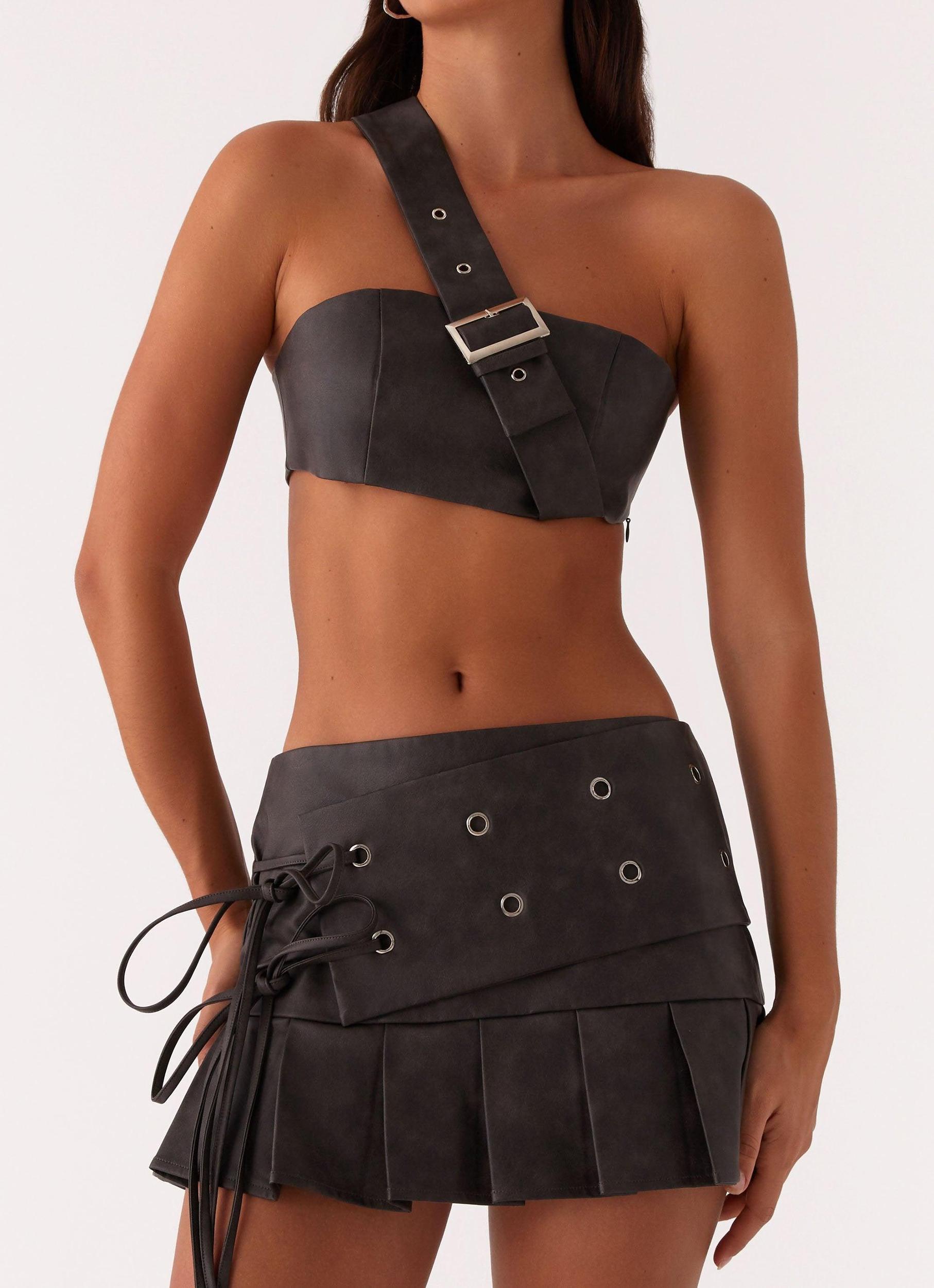 Wild Instincts Bandeau Top - Fawn Product Image