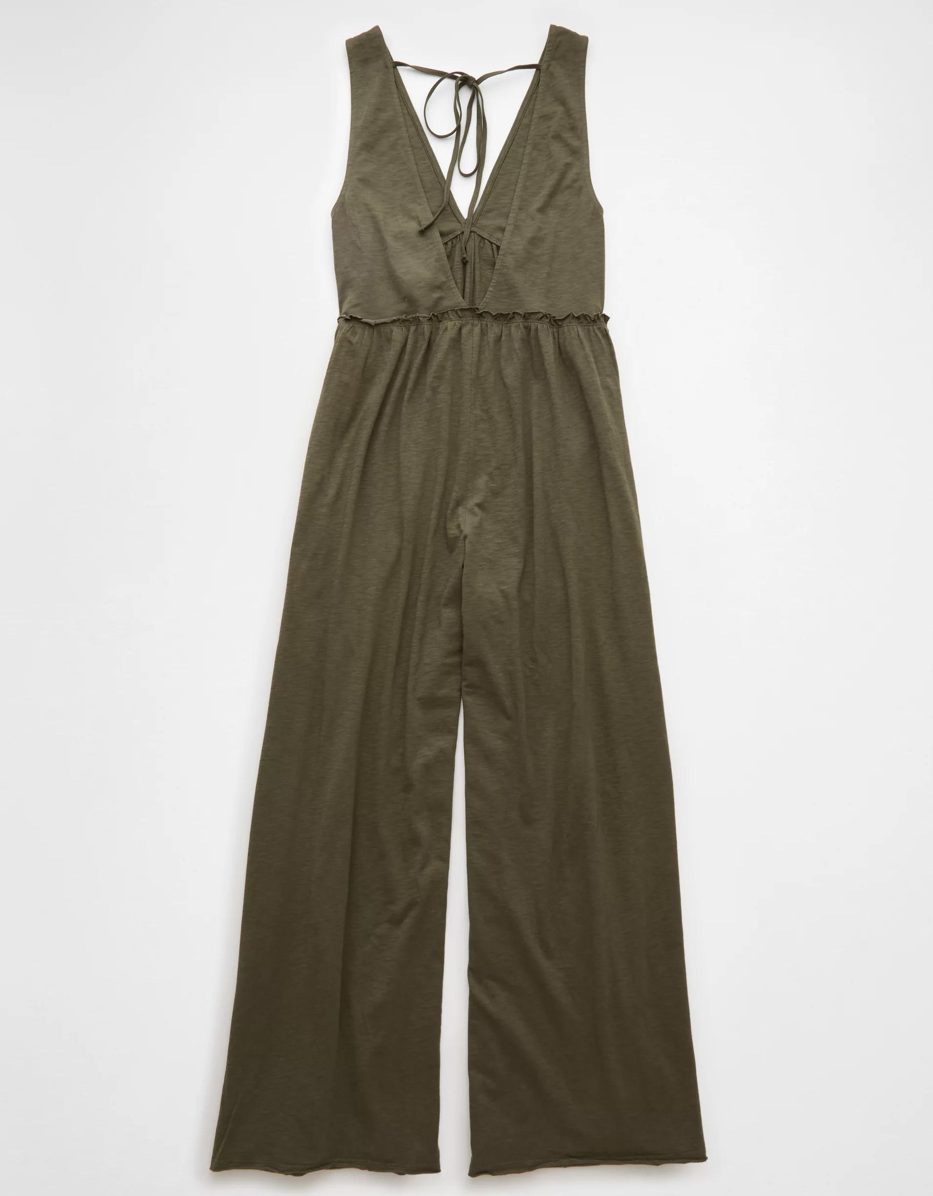 AE Sunchaser Knit V-Neck Jumpsuit Product Image