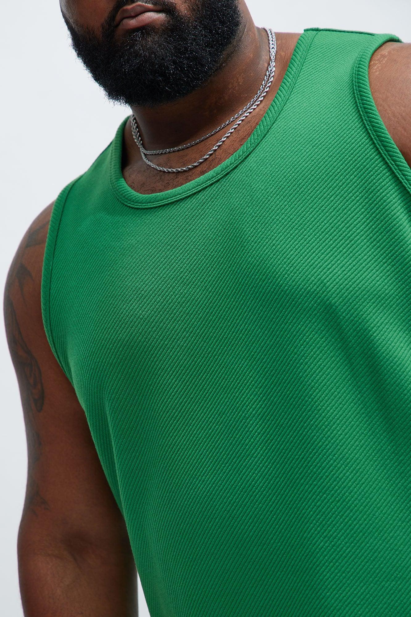 Kina Textured Tank - Green Product Image