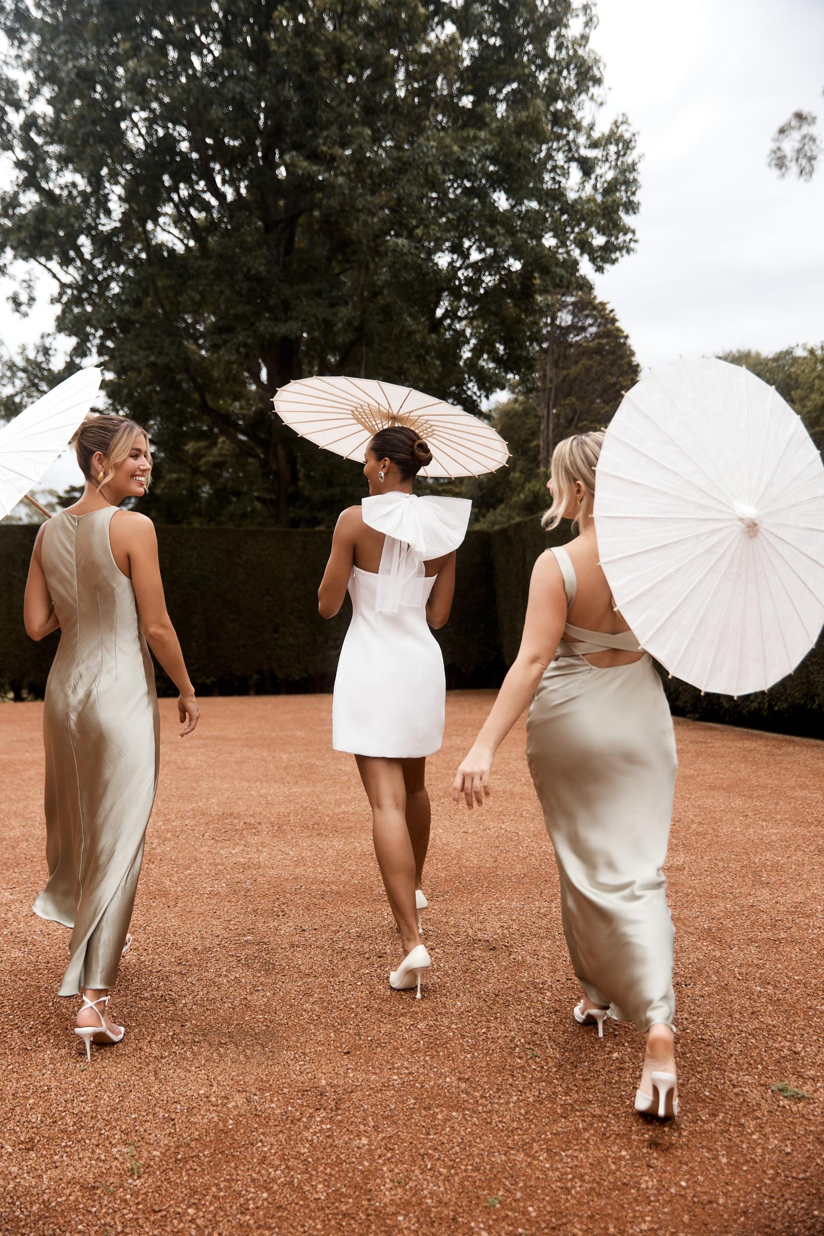 Ensley Satin Maxi Dress - Sage Product Image