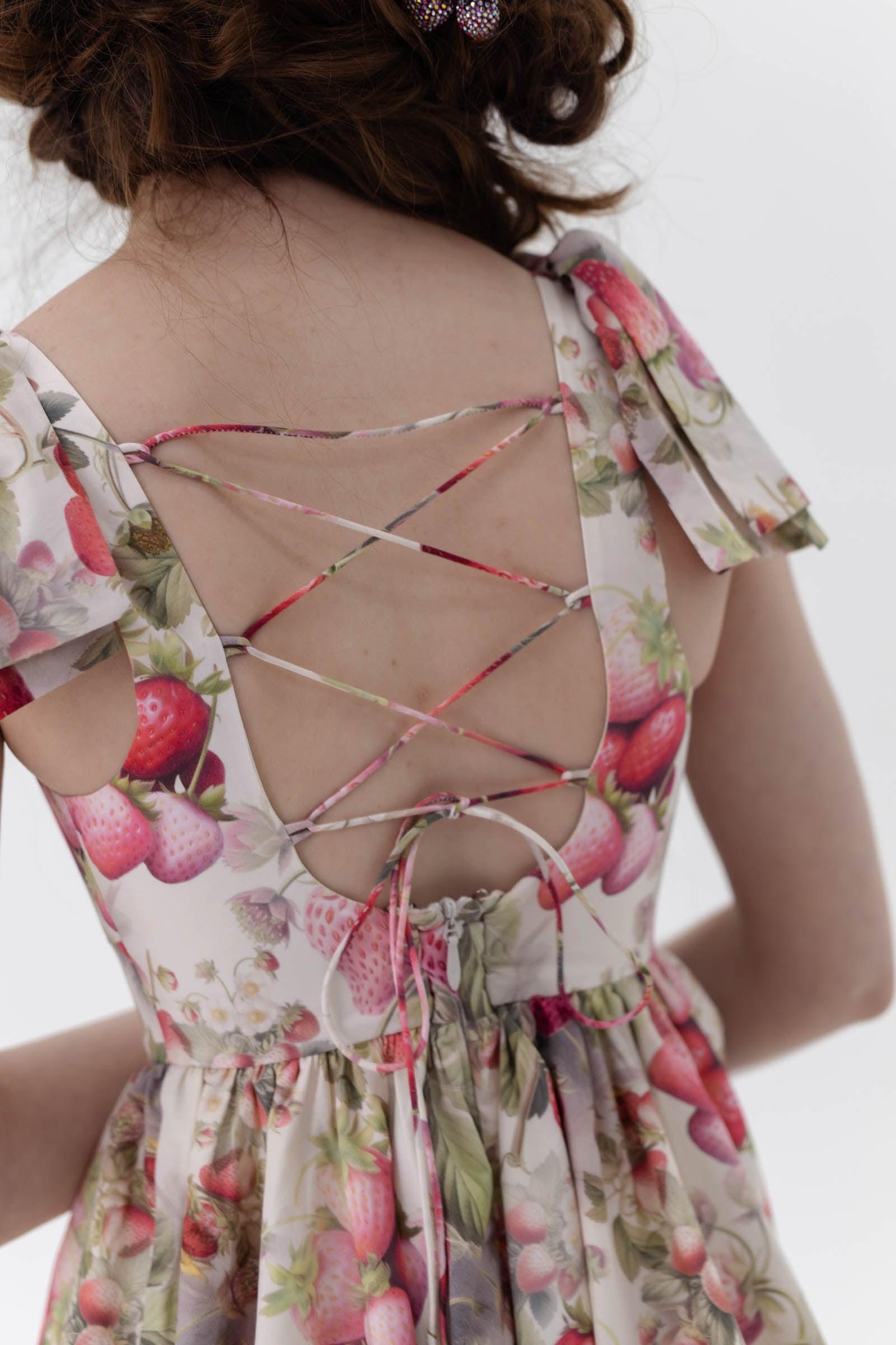 The Strawberry Cream Farmers Market Dress Product Image