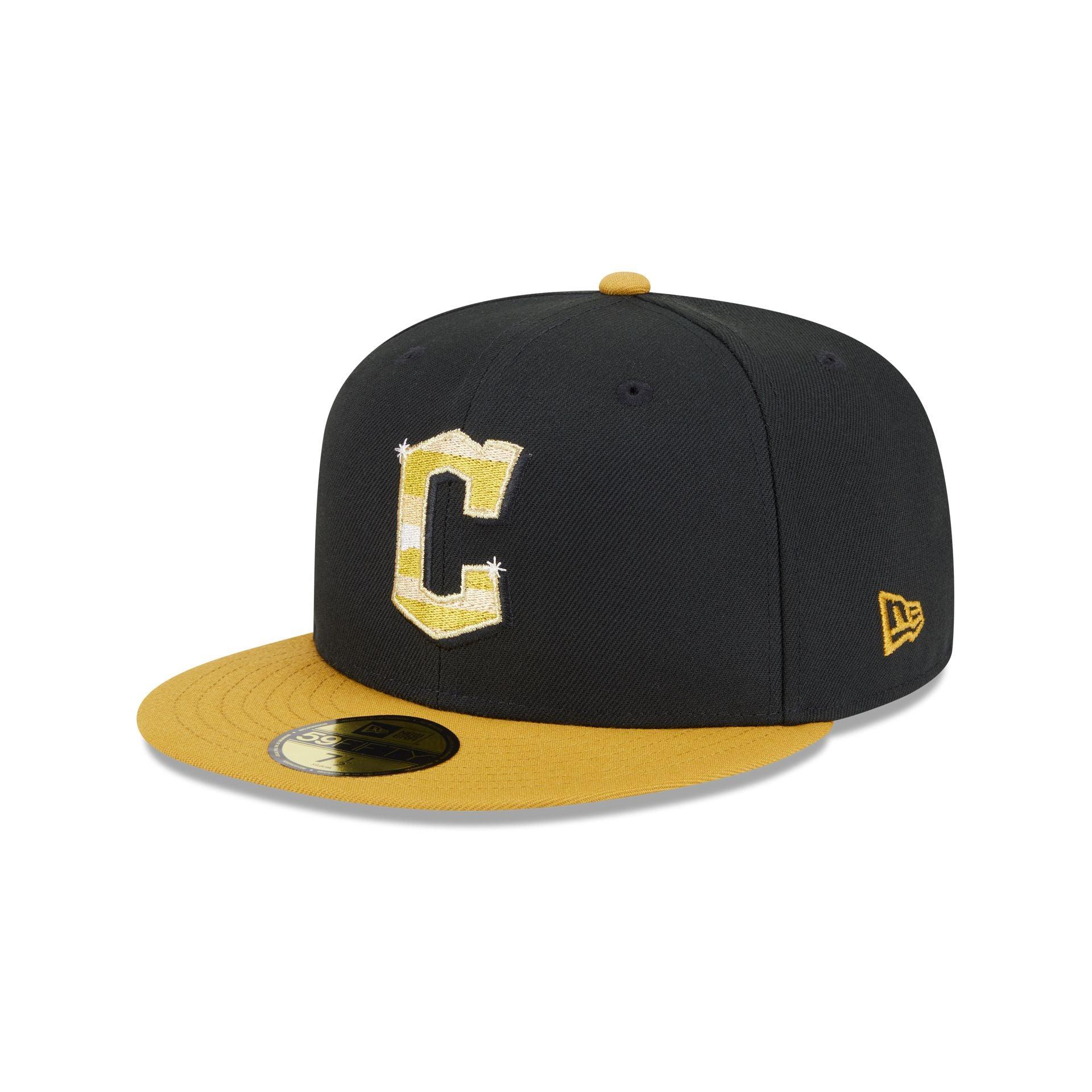 Cleveland Guardians Metallic Gold Logo 59FIFTY Fitted Hat Male Product Image