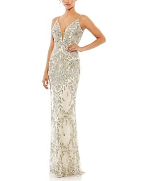 Mac Duggal Embellished Leaf Evening Gown Product Image