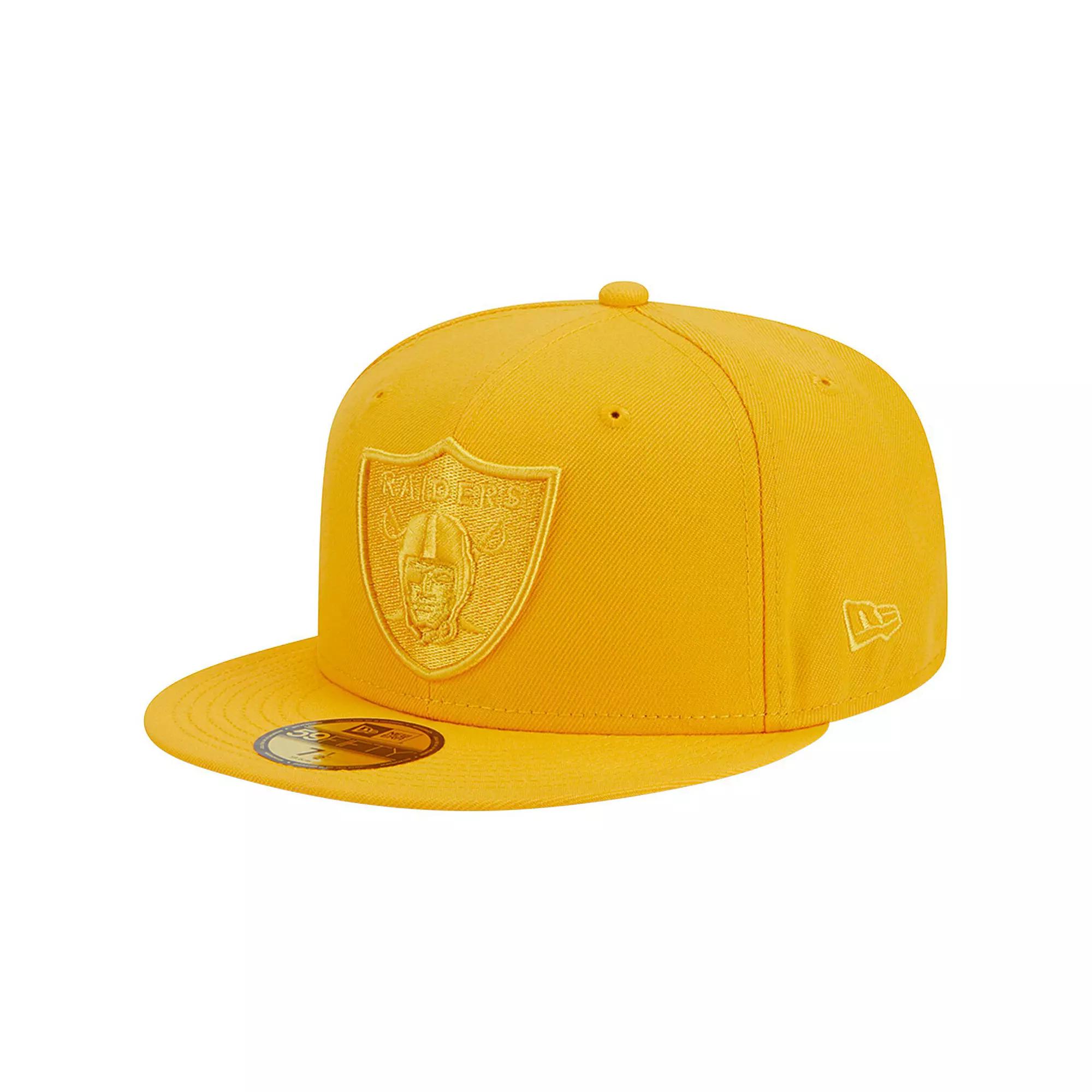 Men's New Era Gold Las Vegas Raiders Color Pack 59FIFTY Fitted Hat,  Product Image