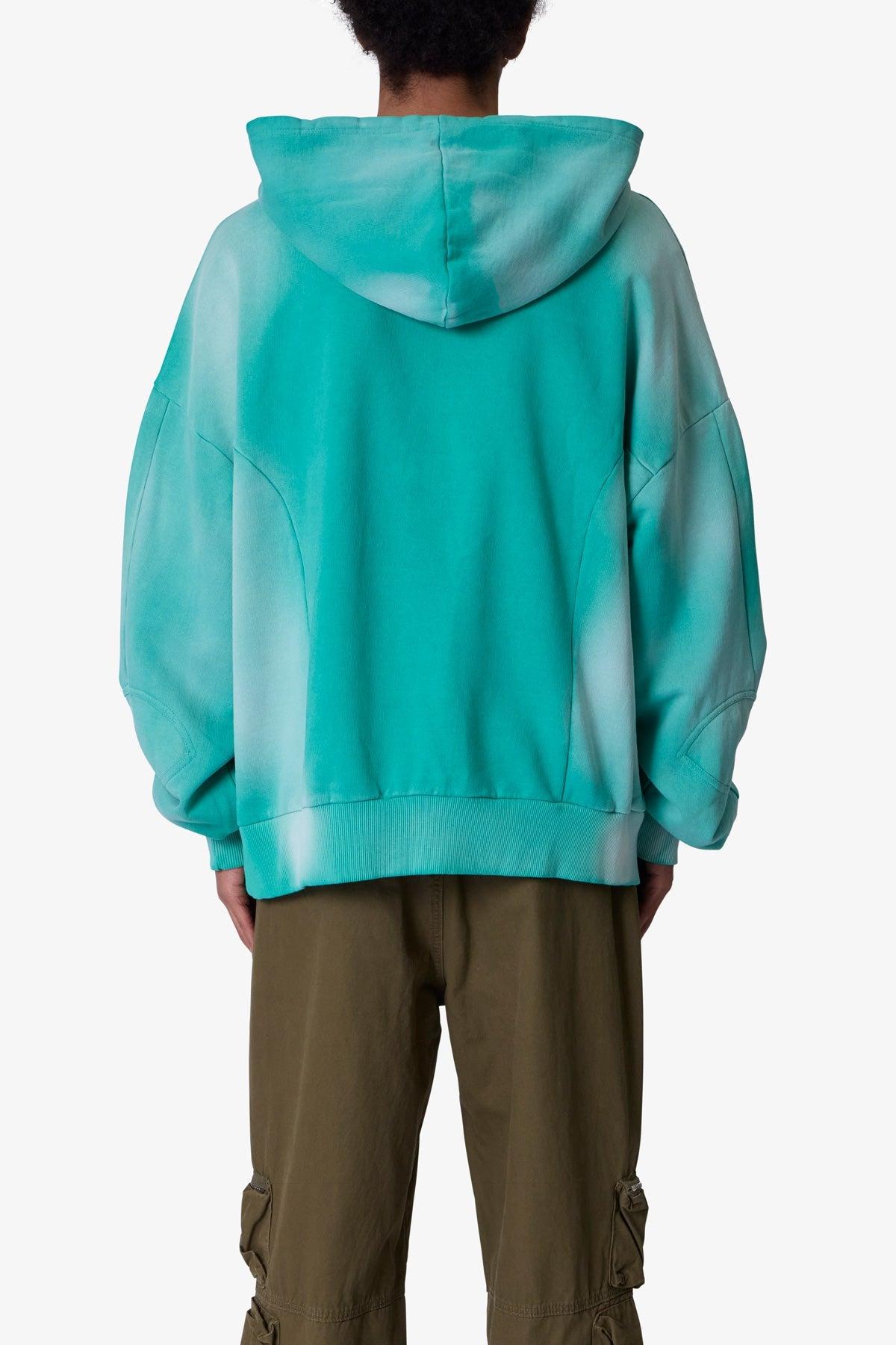 Double Pouch Sprayed Hoodie - Green Product Image