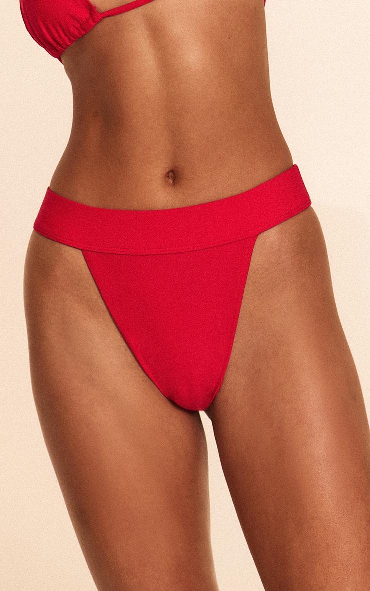 Red Mix & Match Brazilian Bikini Bottoms Product Image