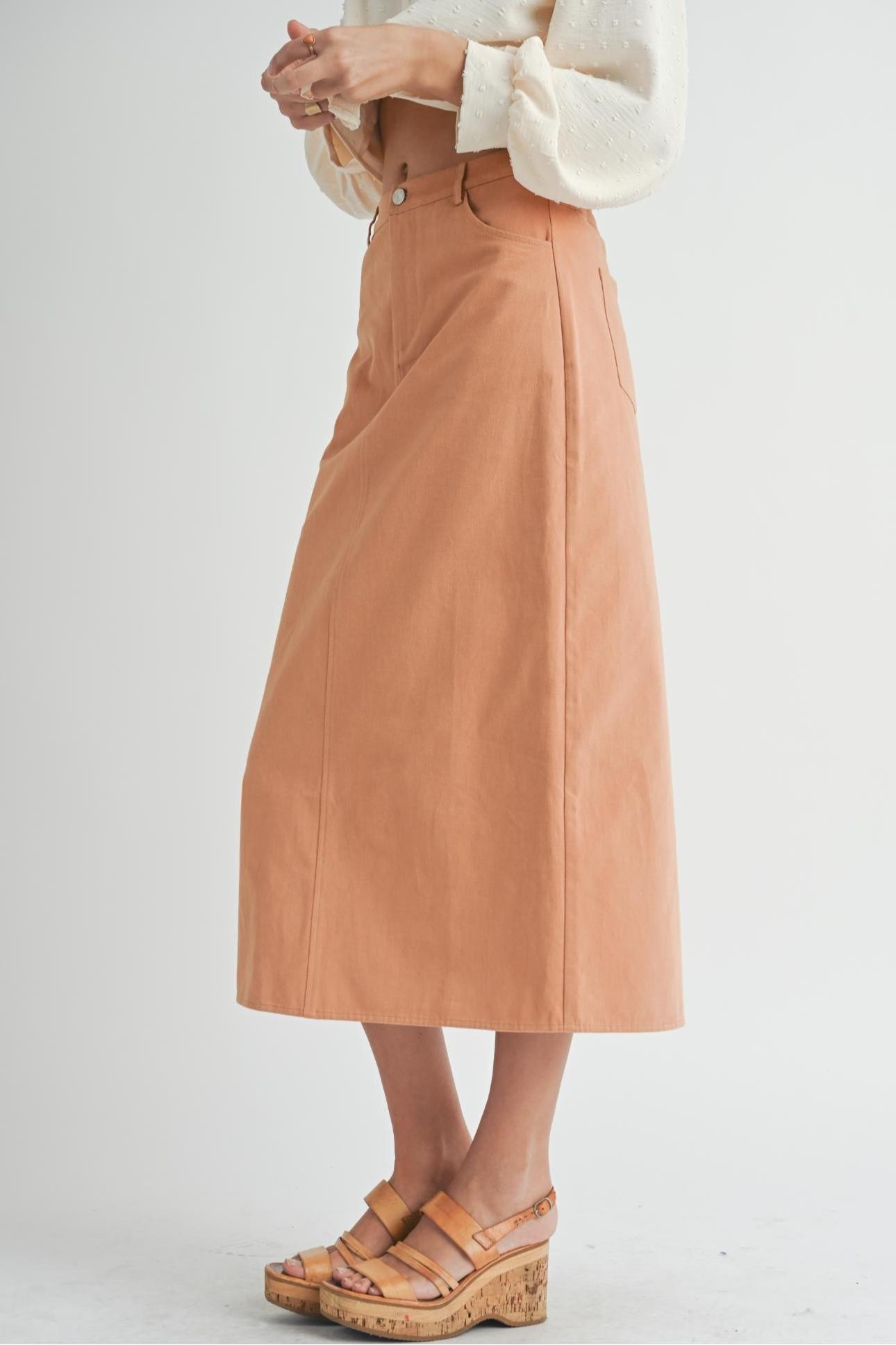 TWILL MIDI SKIRT Product Image