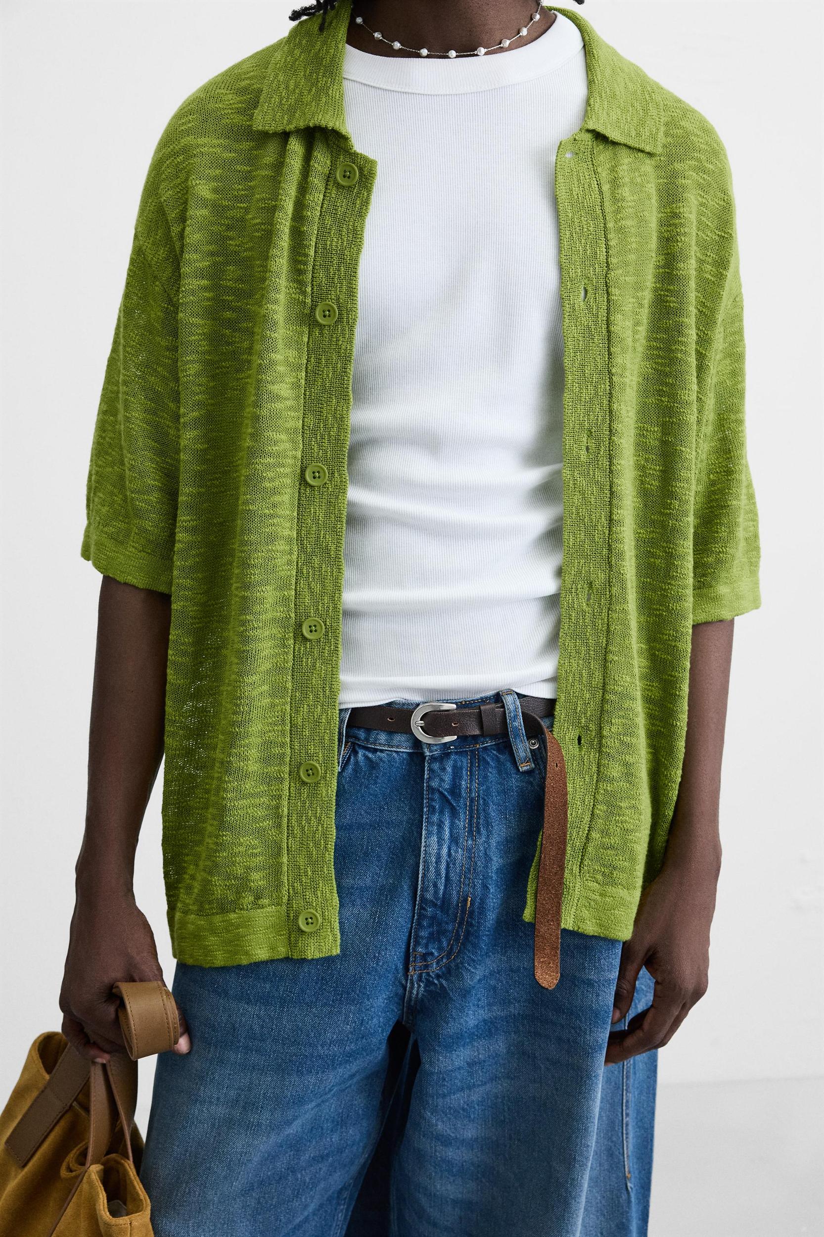 SLUB KNIT SHIRT Product Image