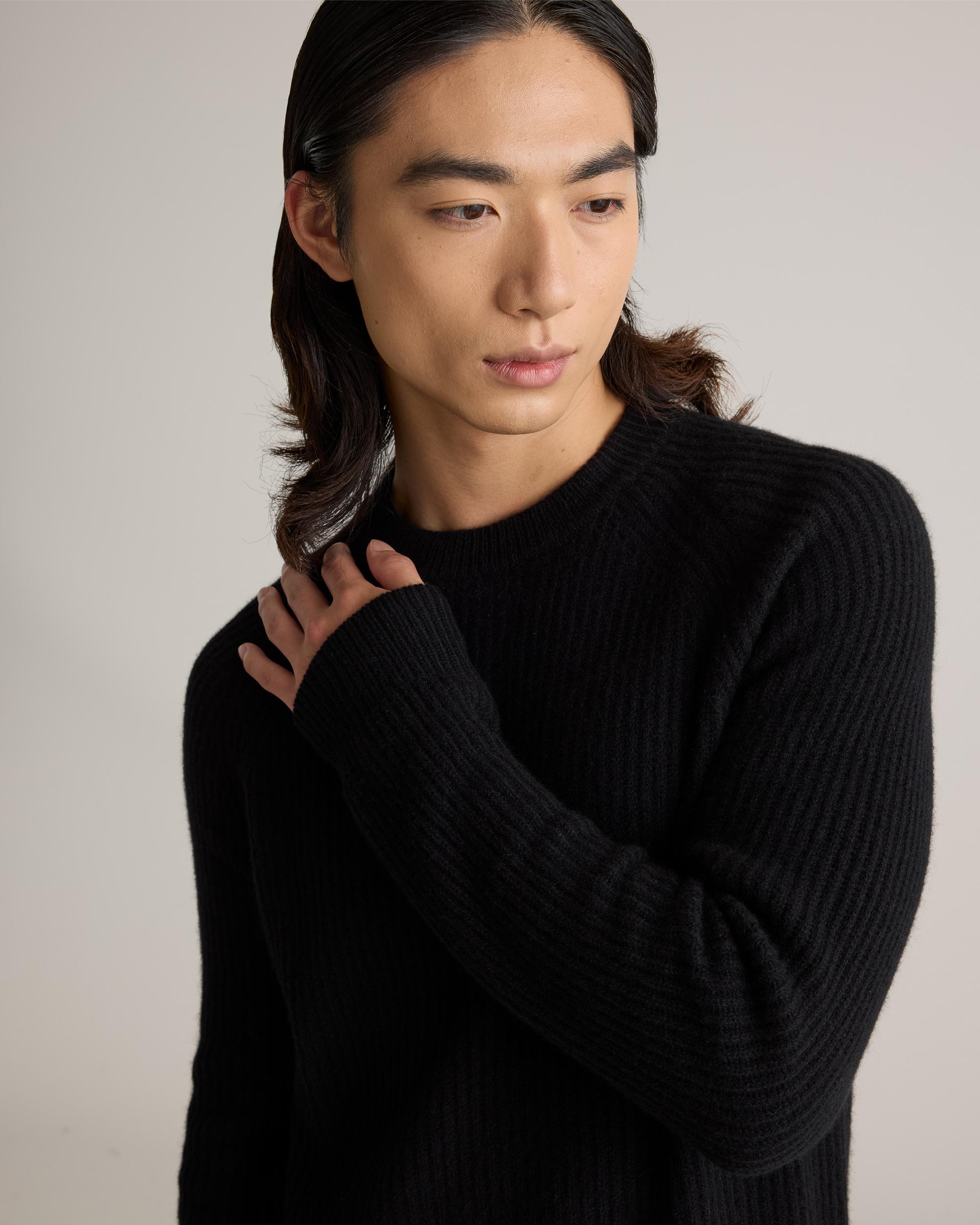 Quince | Men's Mongolian Cashmere Fisherman Crewneck Sweater Product Image