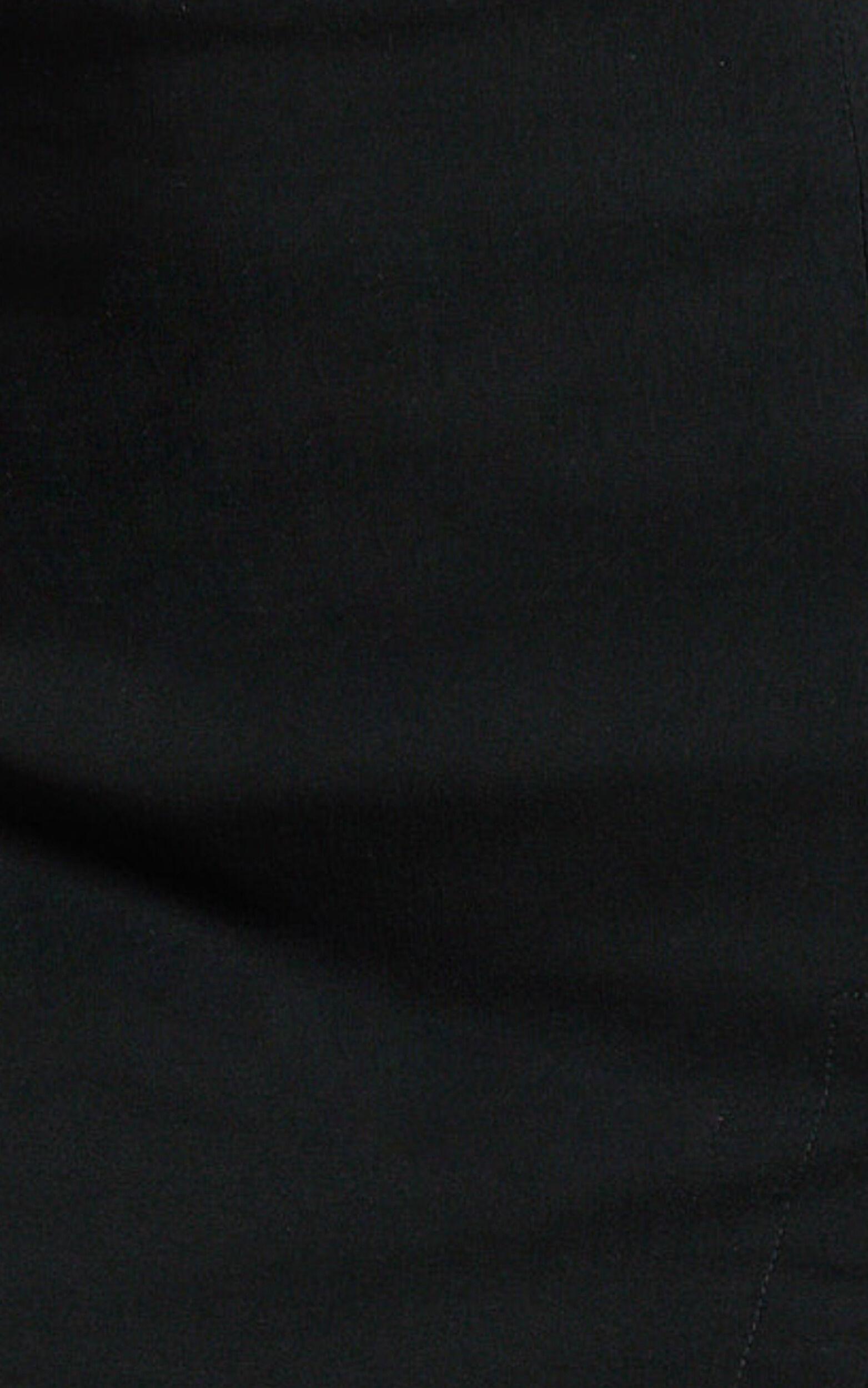 Allie Skort - High Waisted Thigh Split Mini Skort in Black Product Image