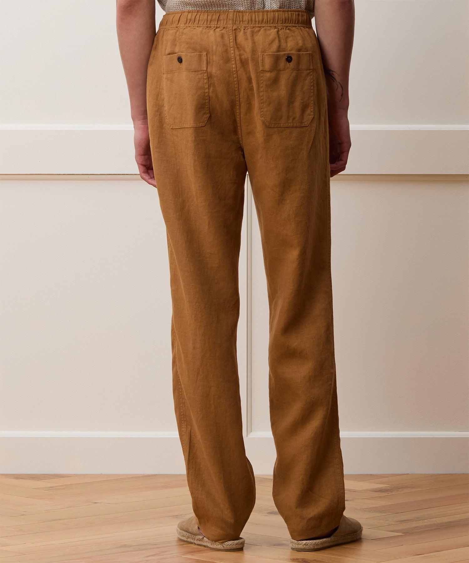Straight Fit Linen Beach Pant Product Image