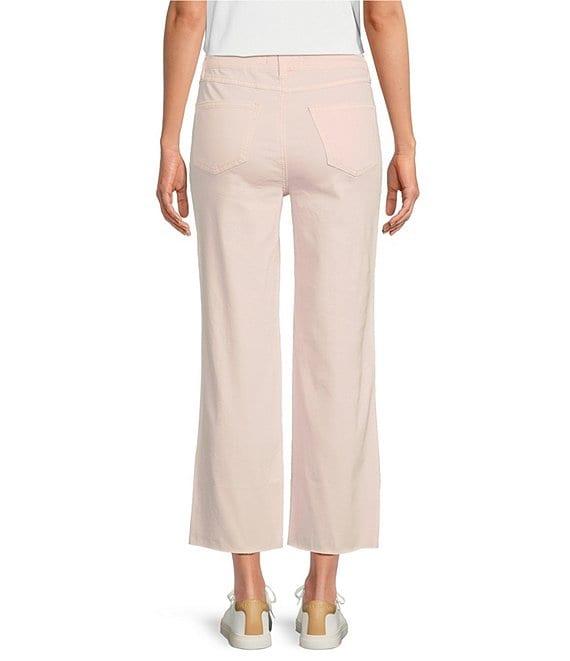 Charlie B. Stretch Twill Mid Rise Wide Leg Cropped Pants Product Image