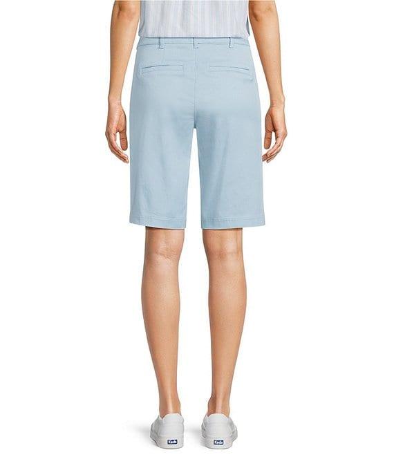 NYDJ Stretch Twill Flat Front High Rise Shorts Product Image