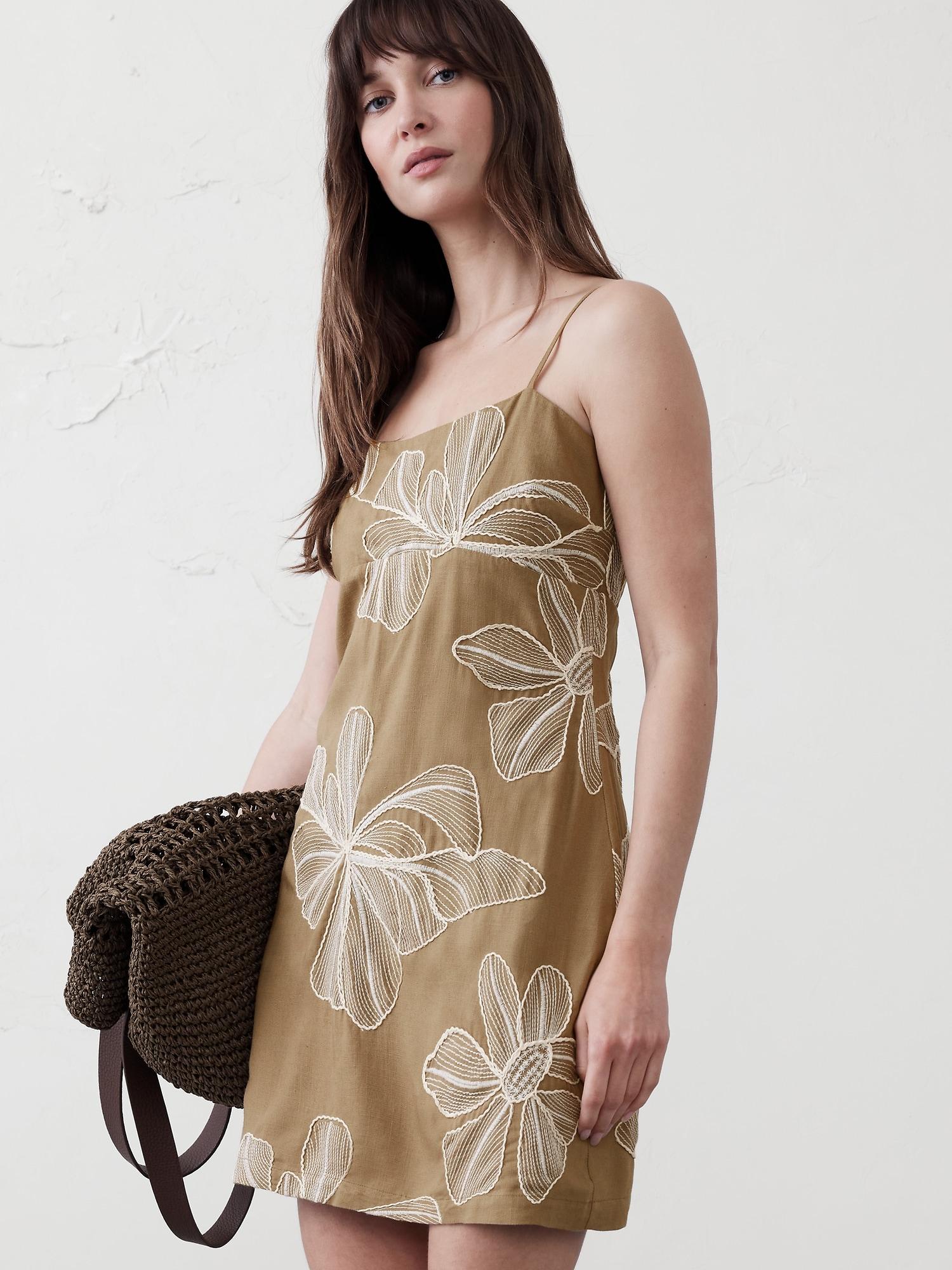 Strappy Embroidered Mini Dress Product Image