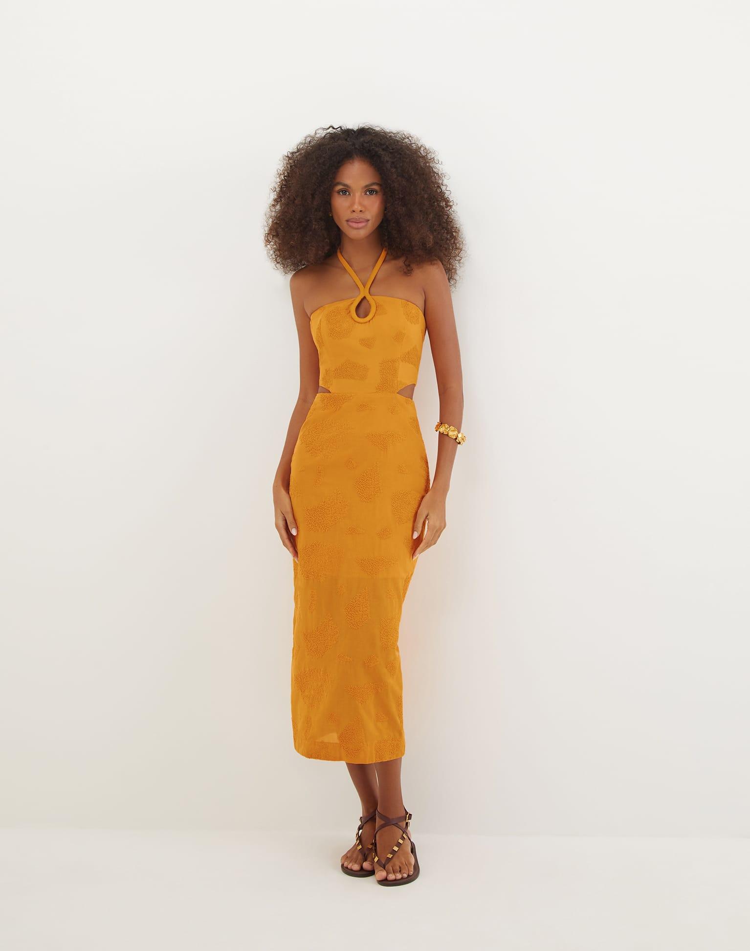 Jordana Midi Dress - Sunset Product Image