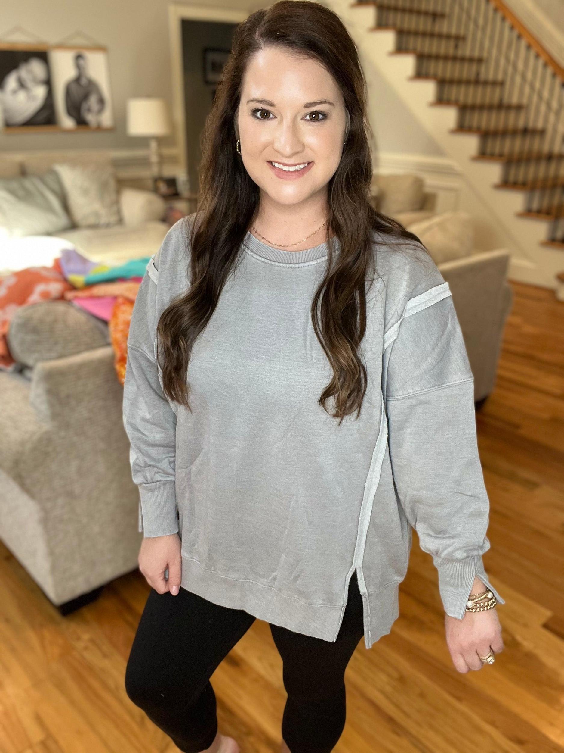 Classic Crew Pullover- Grey Product Image