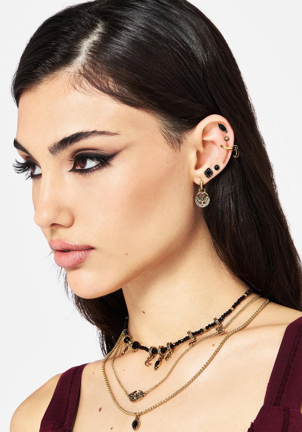 Ciela Moon Moth Earring Set Product Image