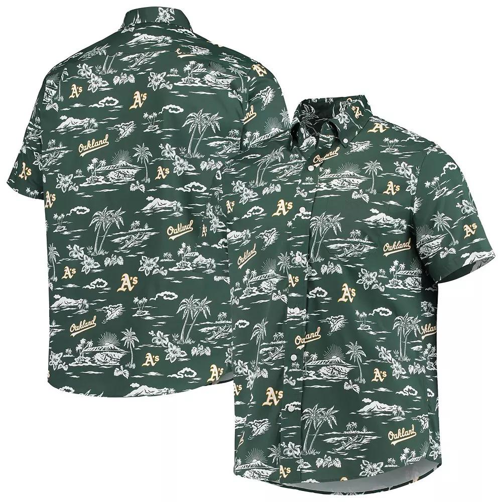 Men's Reyn Spooner Green Oakland Athletics Kekai Button-Down Shirt, Size: XL Product Image