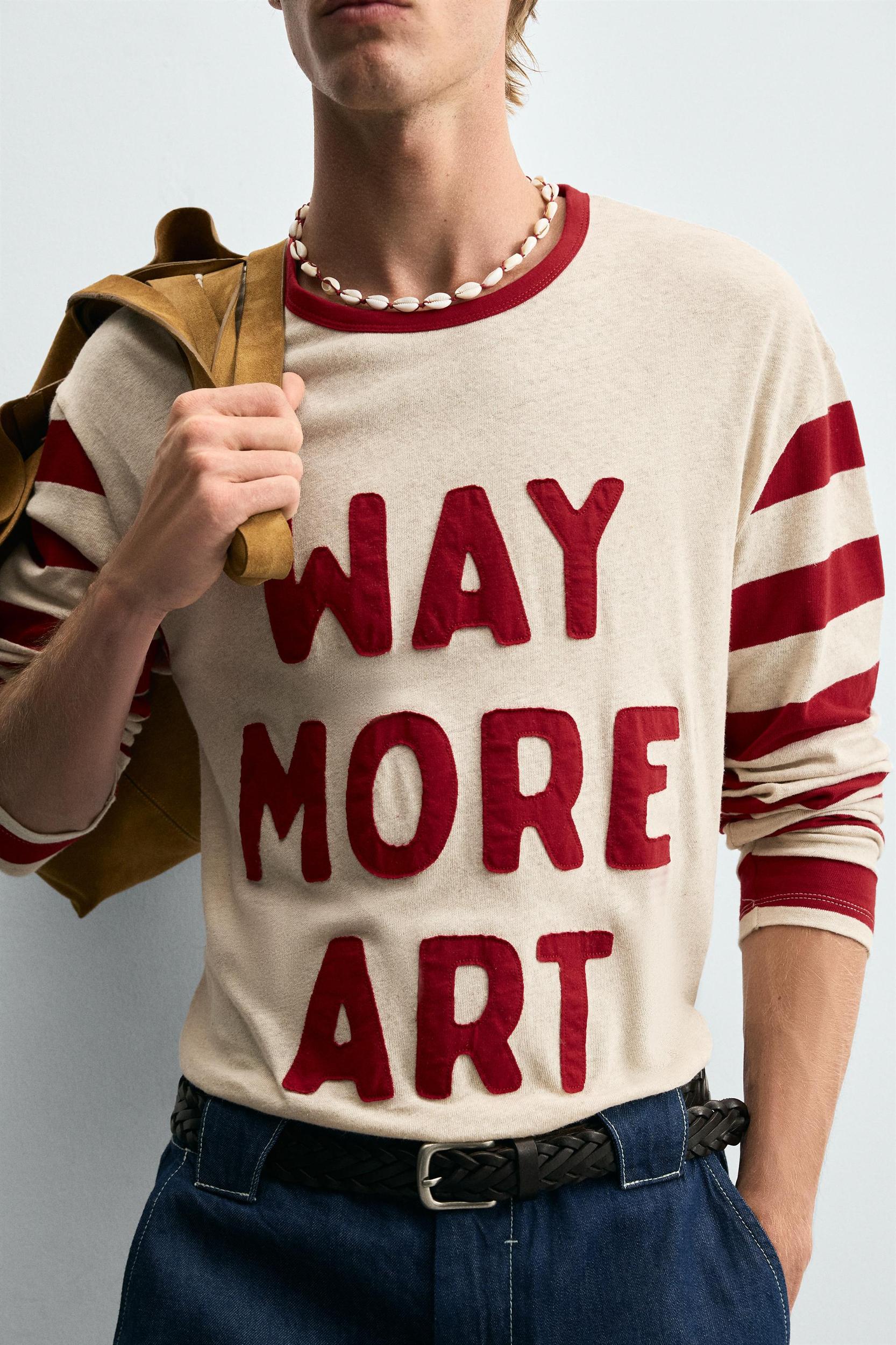 STRIPED COMBINATION T-SHIRT Product Image